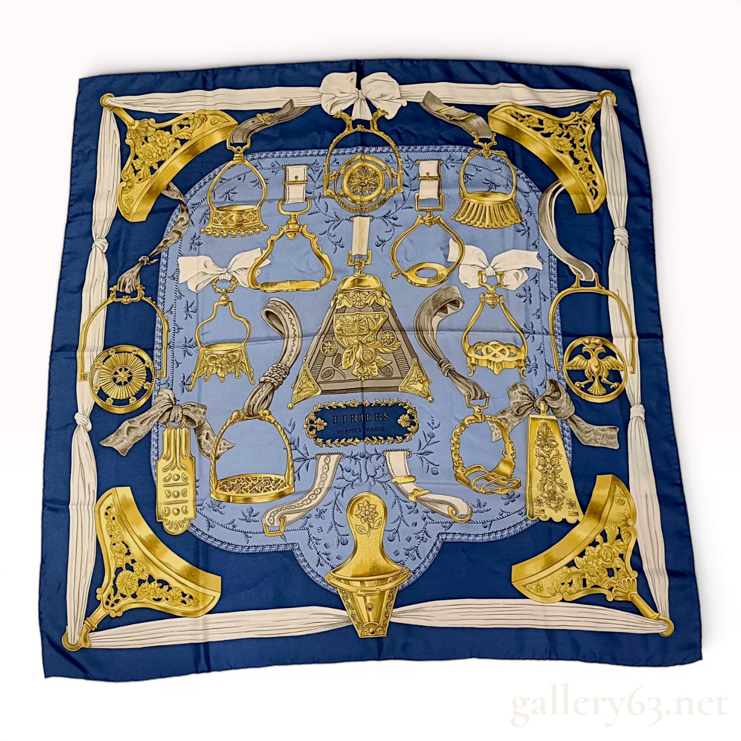 Hermes Etriers Silk Scarf by Francoise de la Perriere