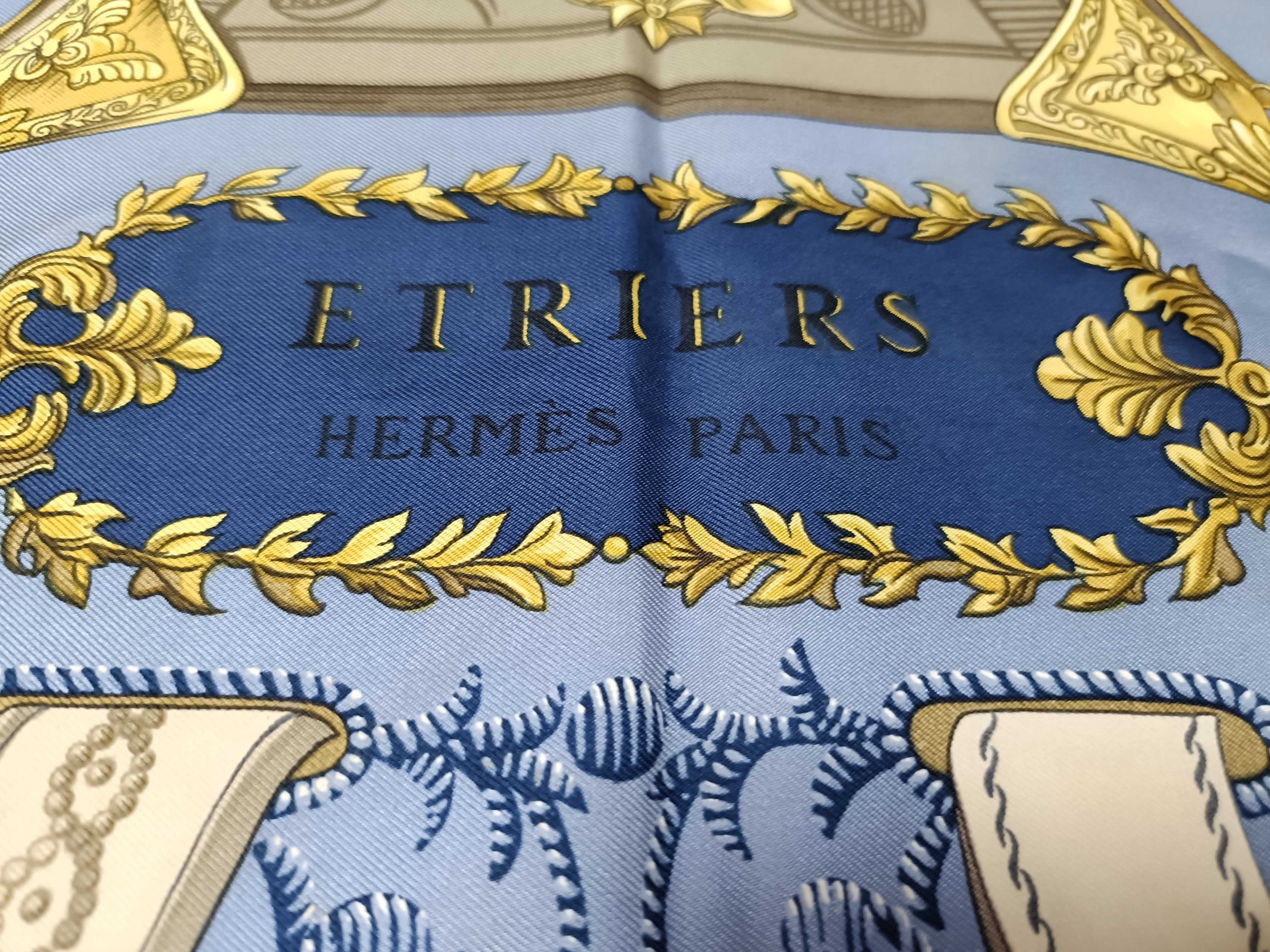 Hermes Etriers Silk Scarf by Francoise de la Perriere