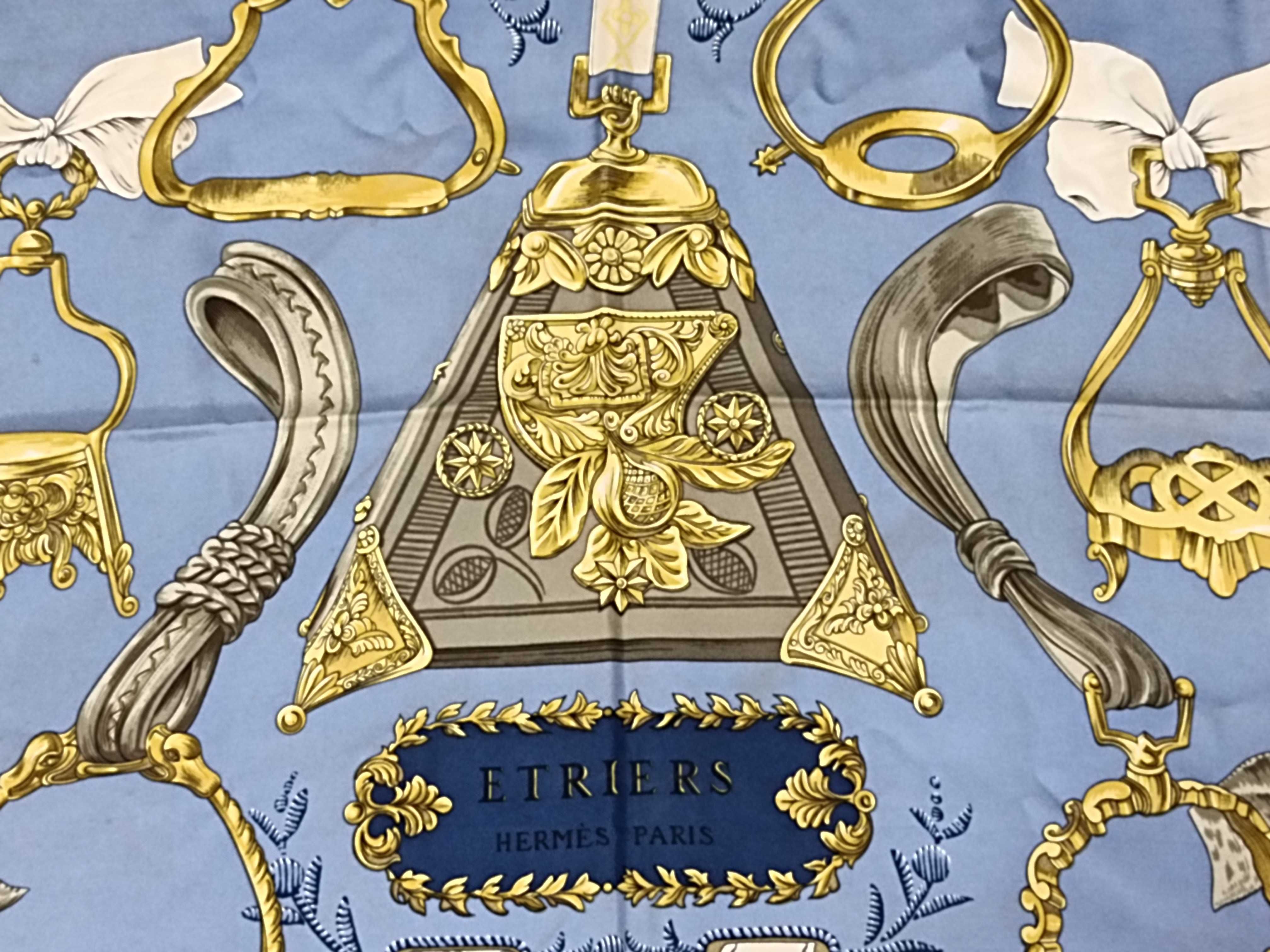 Hermes Etriers Silk Scarf by Francoise de la Perriere