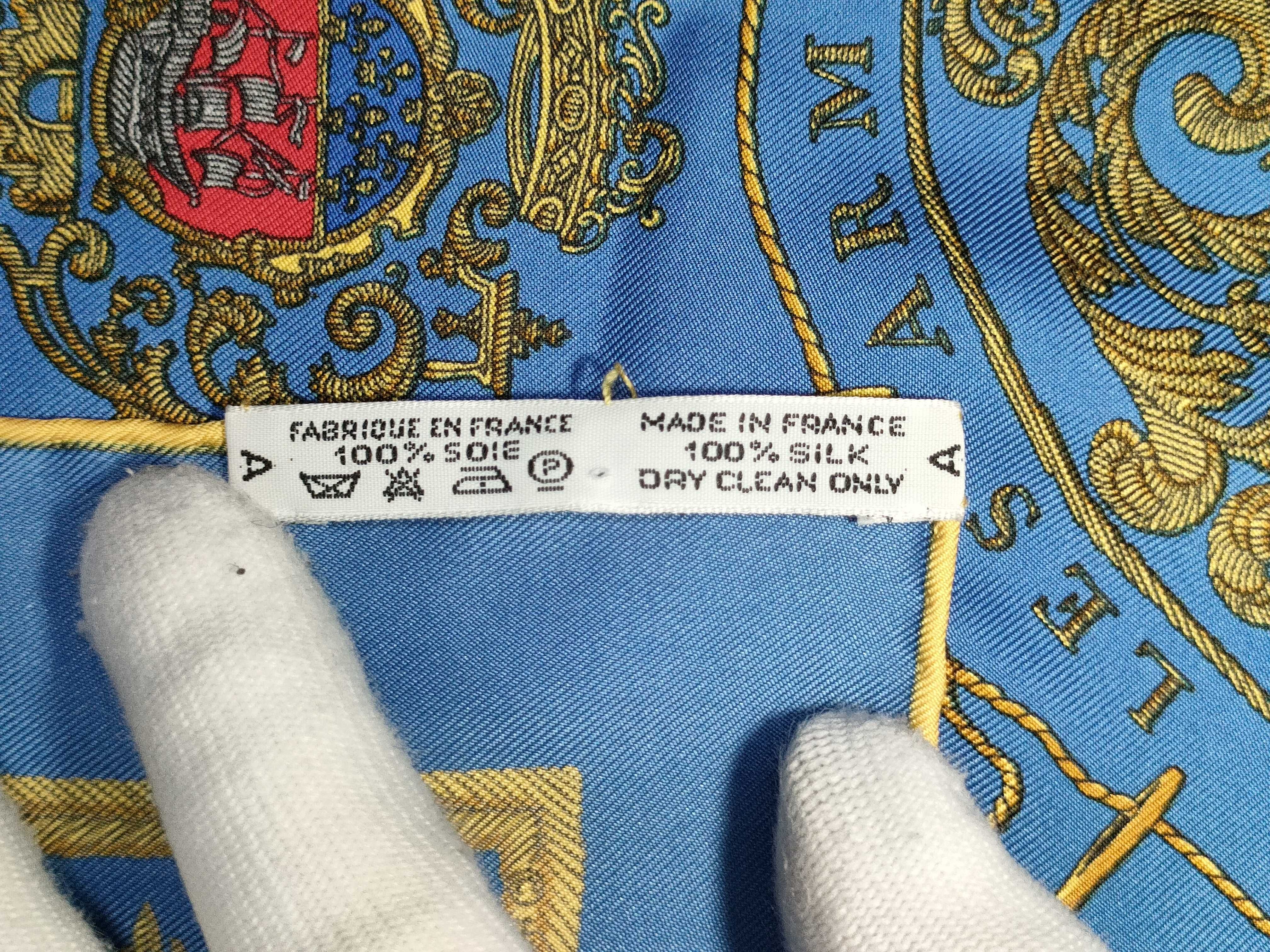 Hermes Les Armes de Paris Silk Gavroche Scarf