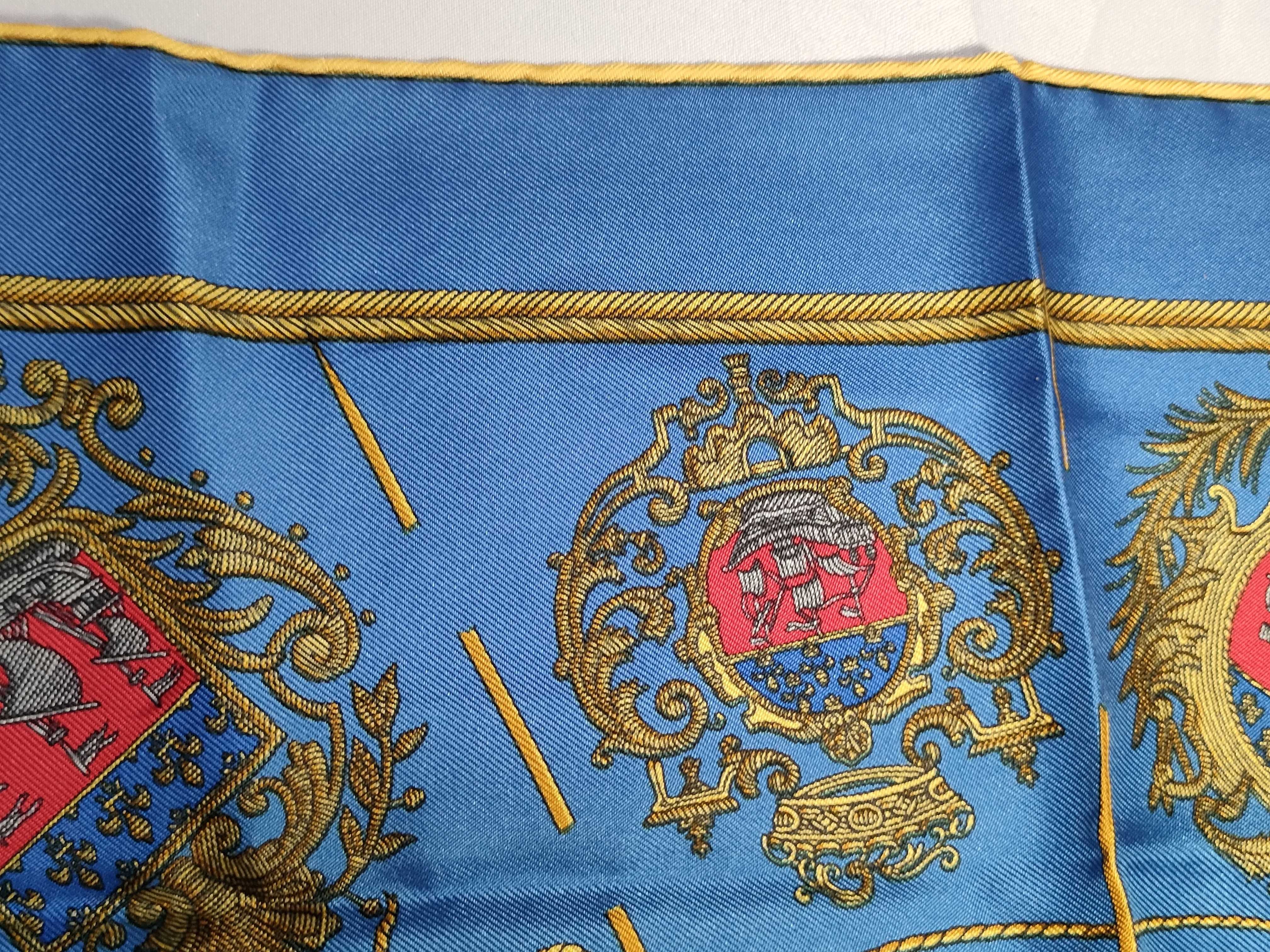 Hermes Les Armes de Paris Silk Gavroche Scarf