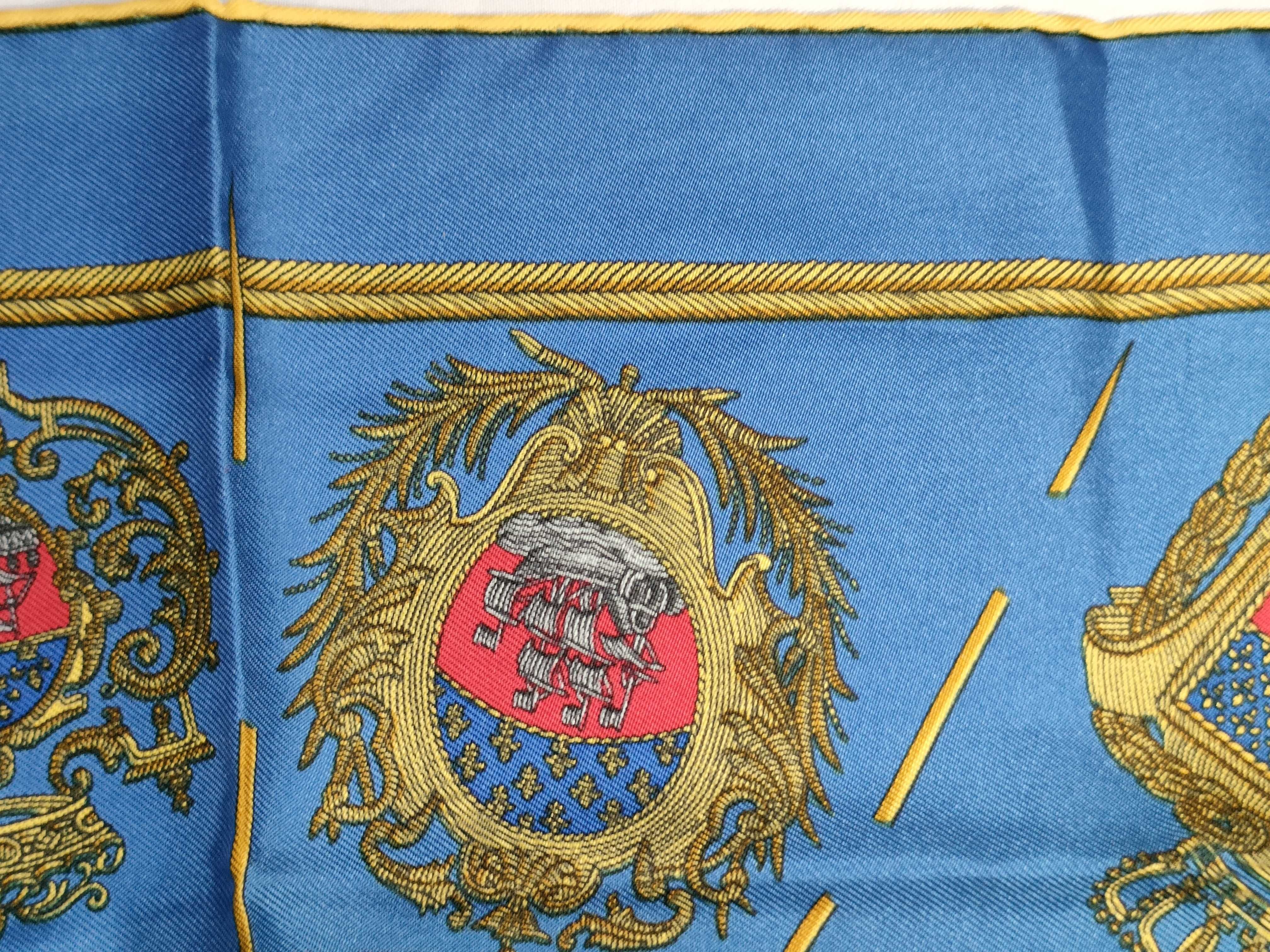Hermes Les Armes de Paris Silk Gavroche Scarf