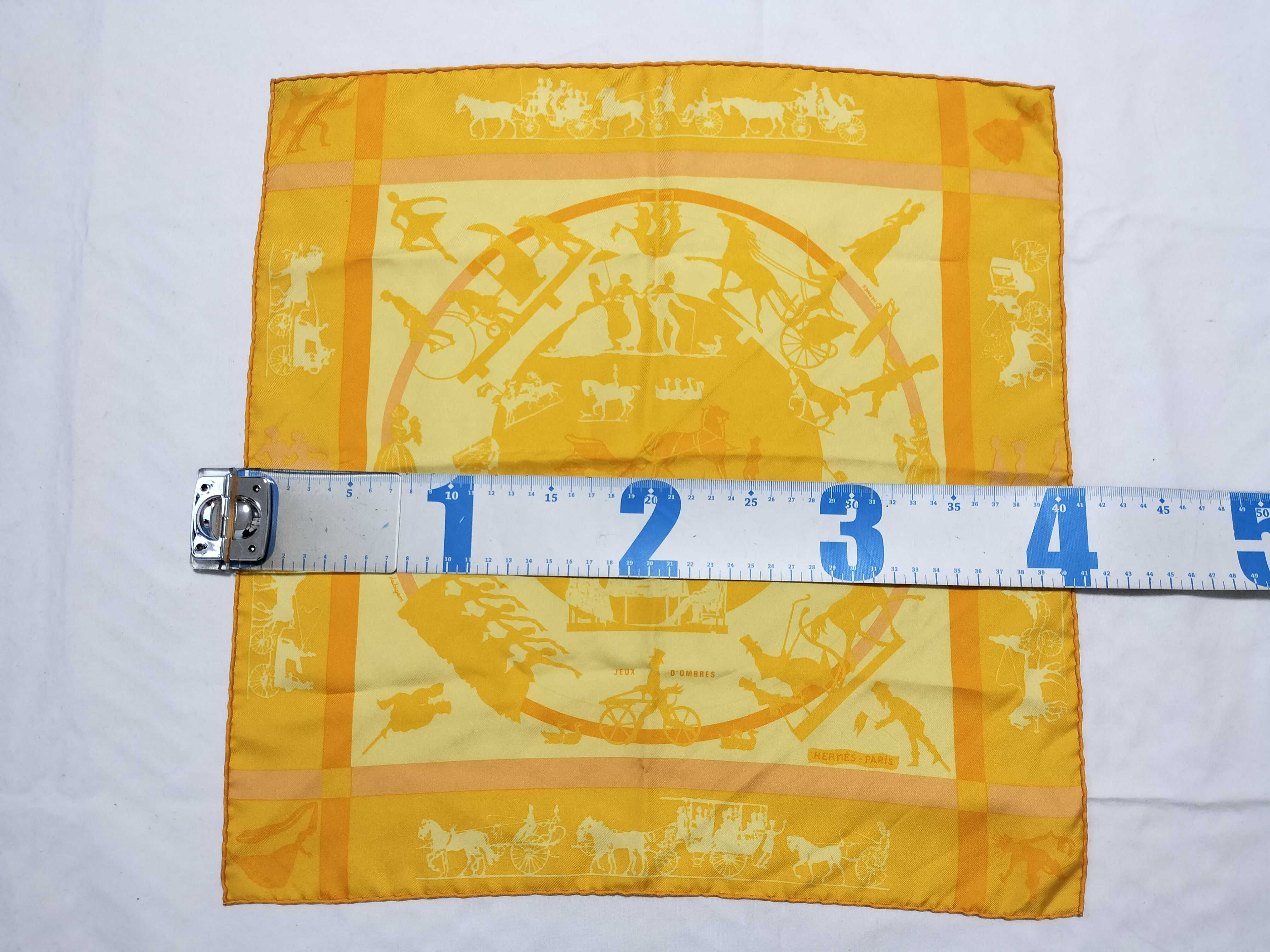 Hermes Silk Jeux d'Ombres Gavroche Scarf by Loic Dubigeon