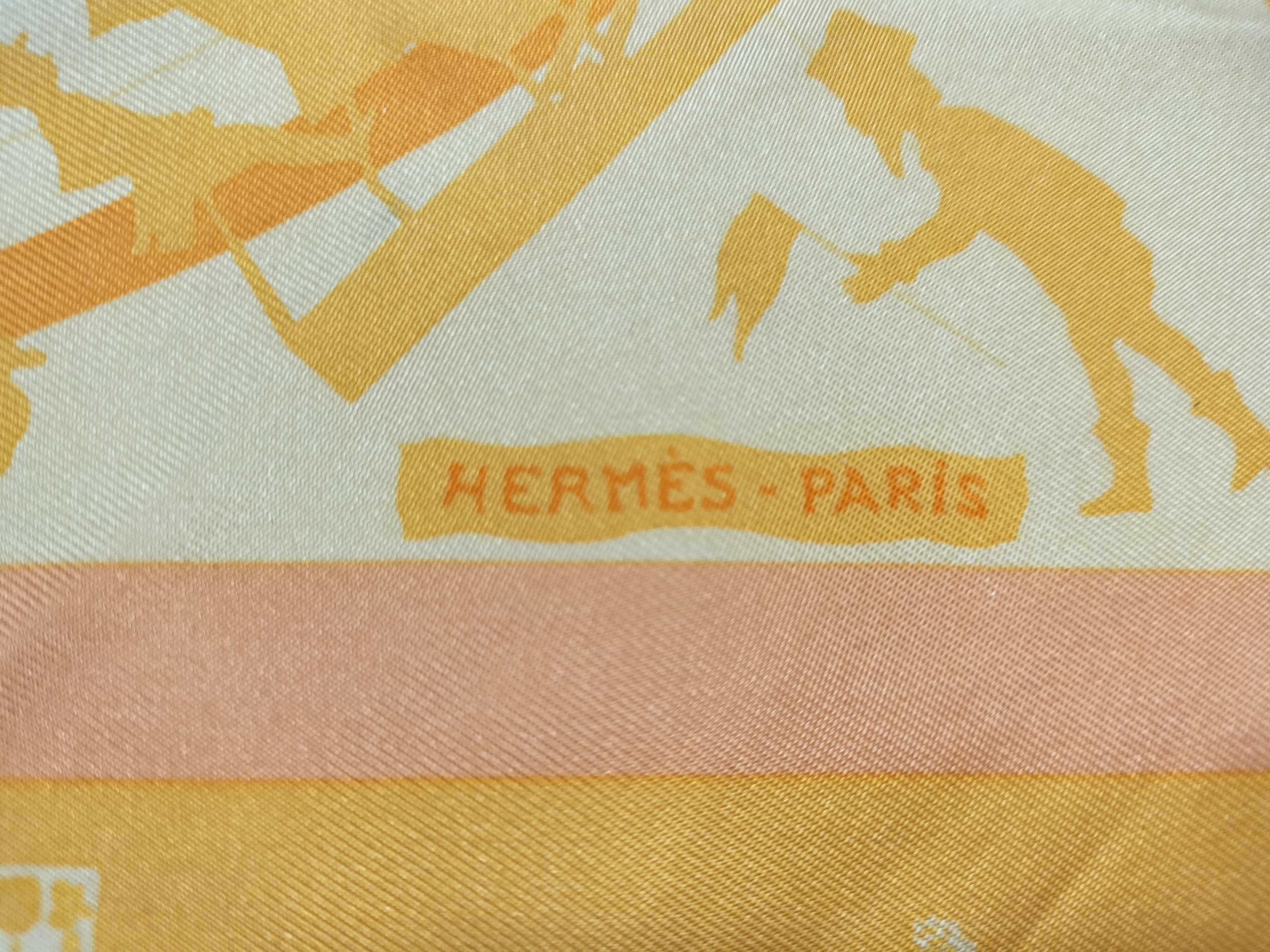 Hermes Silk Jeux d'Ombres Gavroche Scarf by Loic Dubigeon