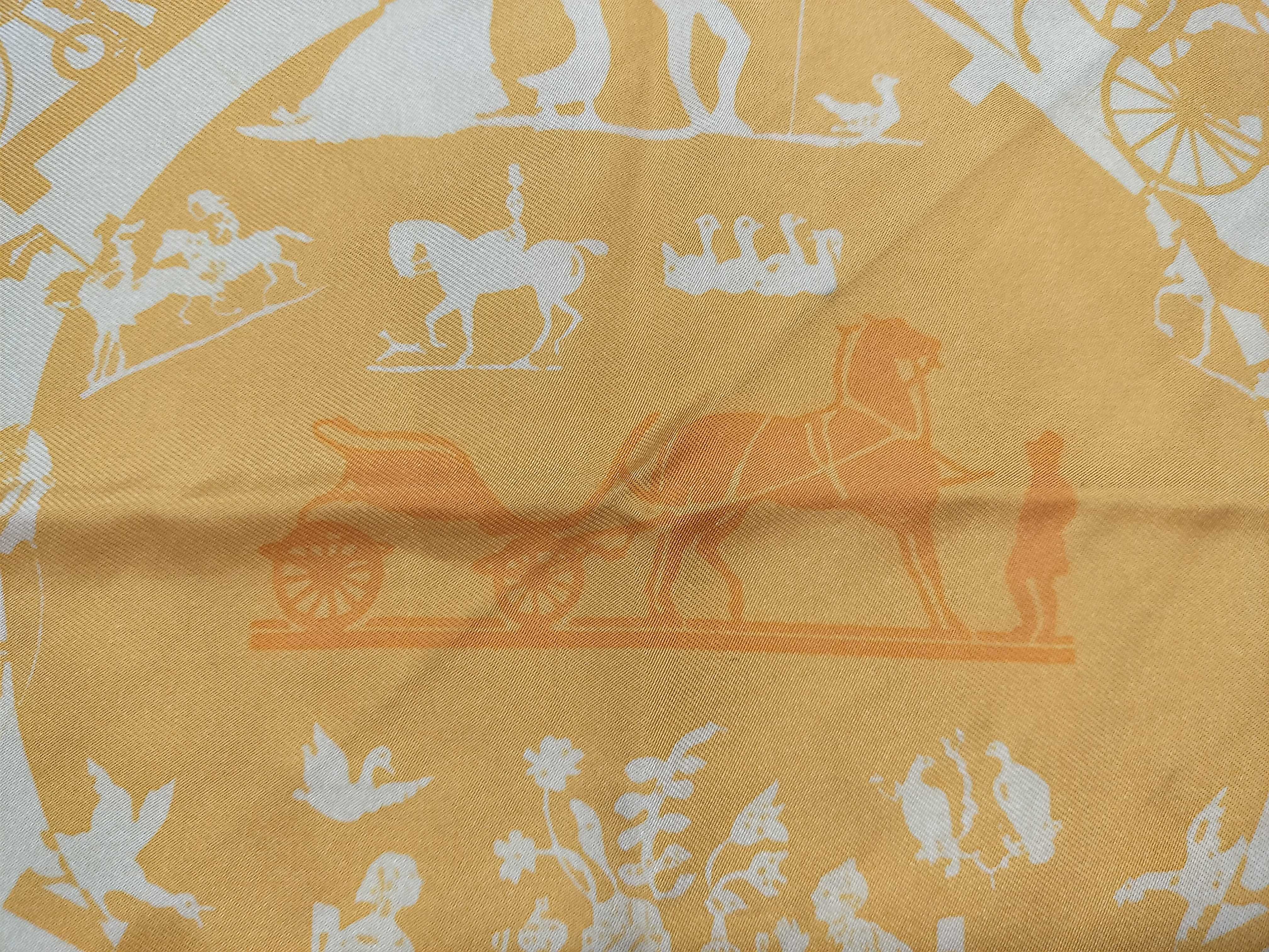 Hermes Silk Jeux d'Ombres Gavroche Scarf by Loic Dubigeon