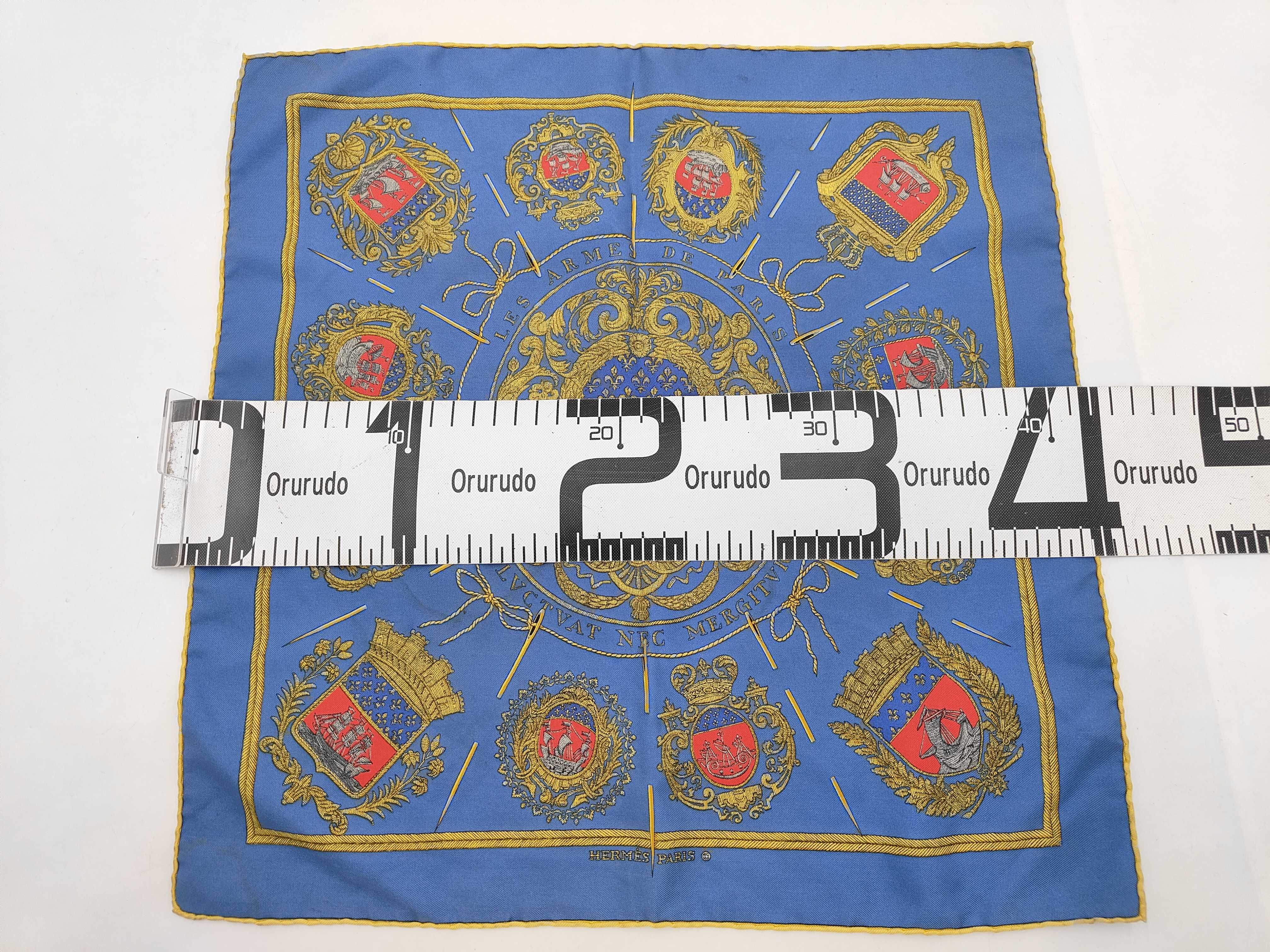 Hermes Les Armes de Paris Silk Gavroche Scarf