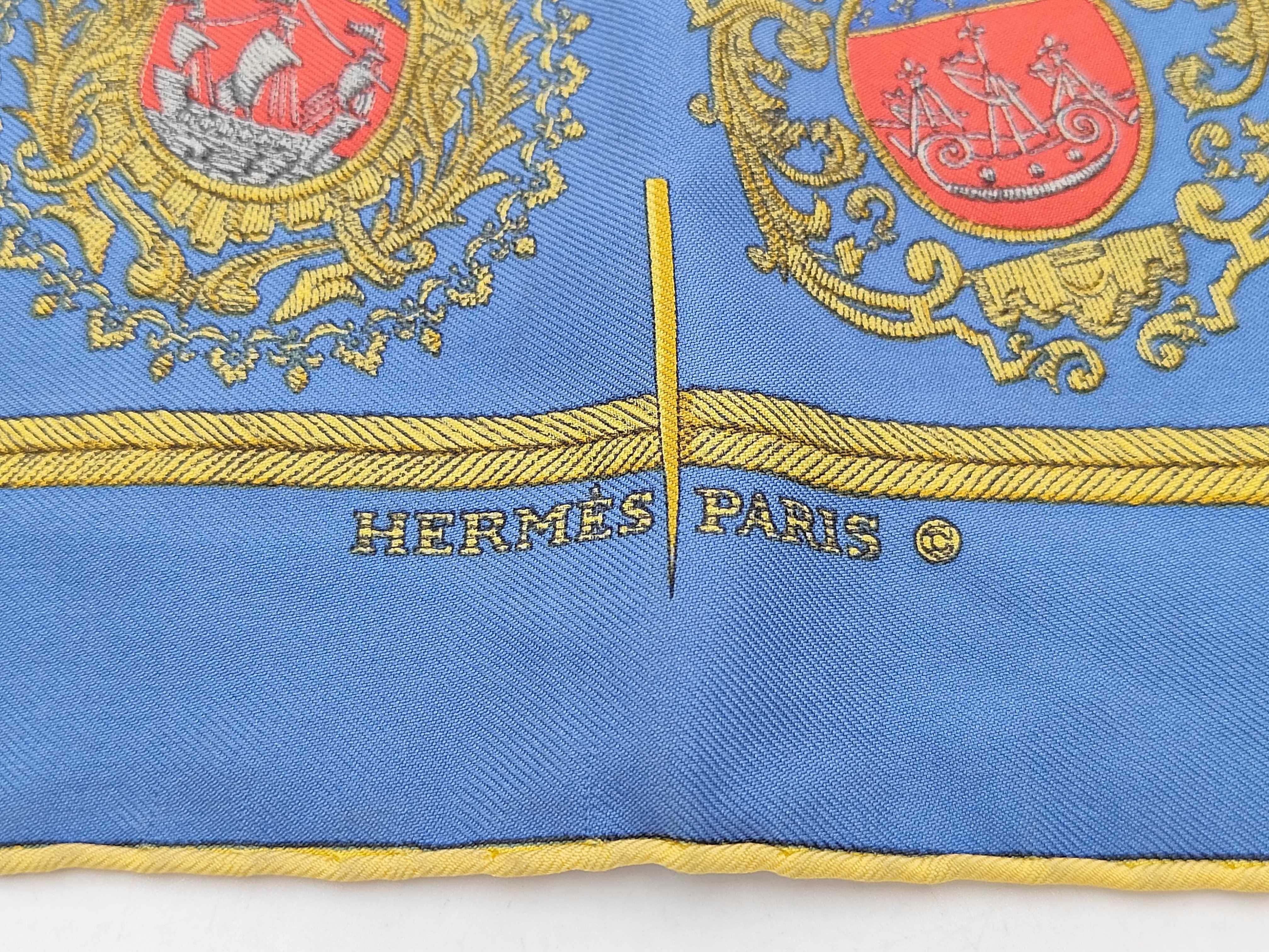 Hermes Les Armes de Paris Silk Gavroche Scarf
