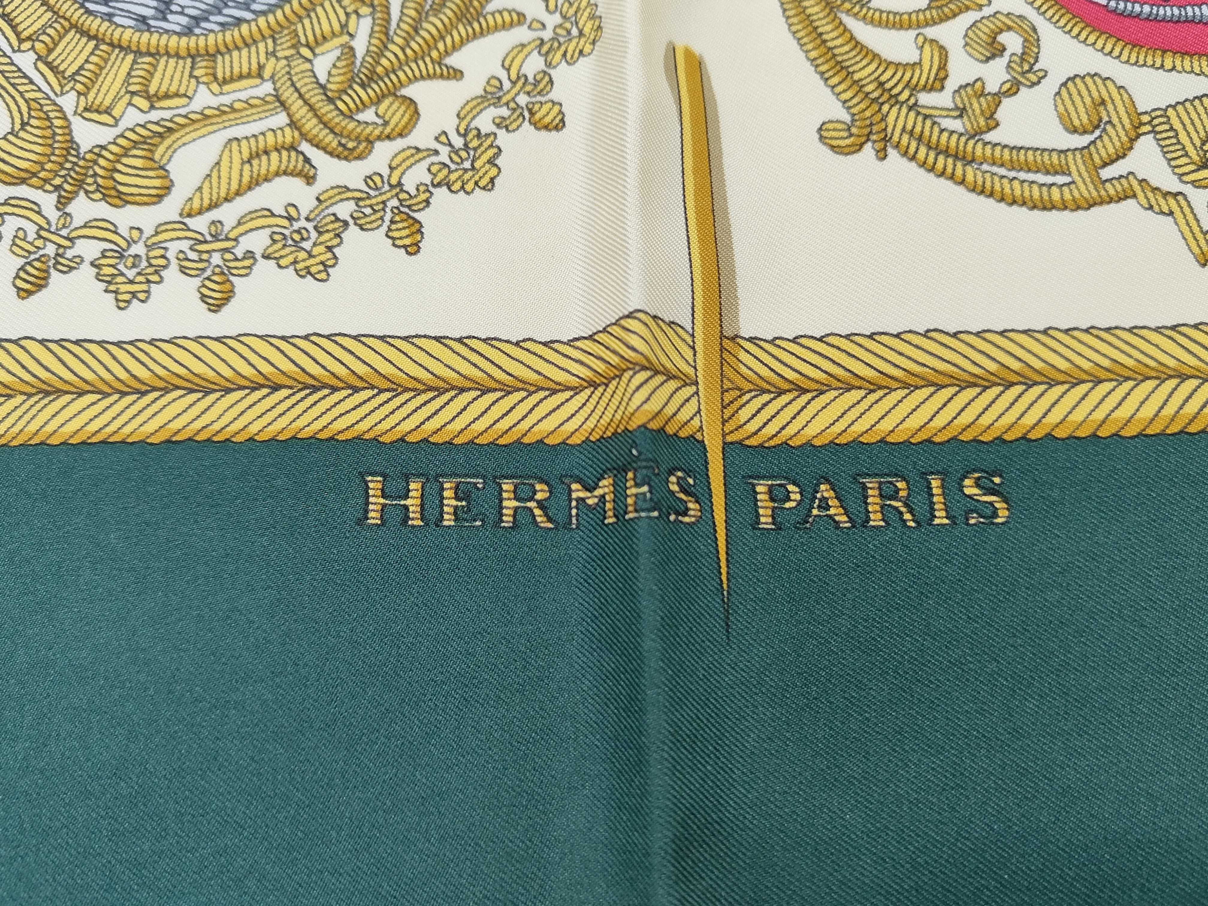 Hermes Silk Scarf in Les Armes de Paris Pattern