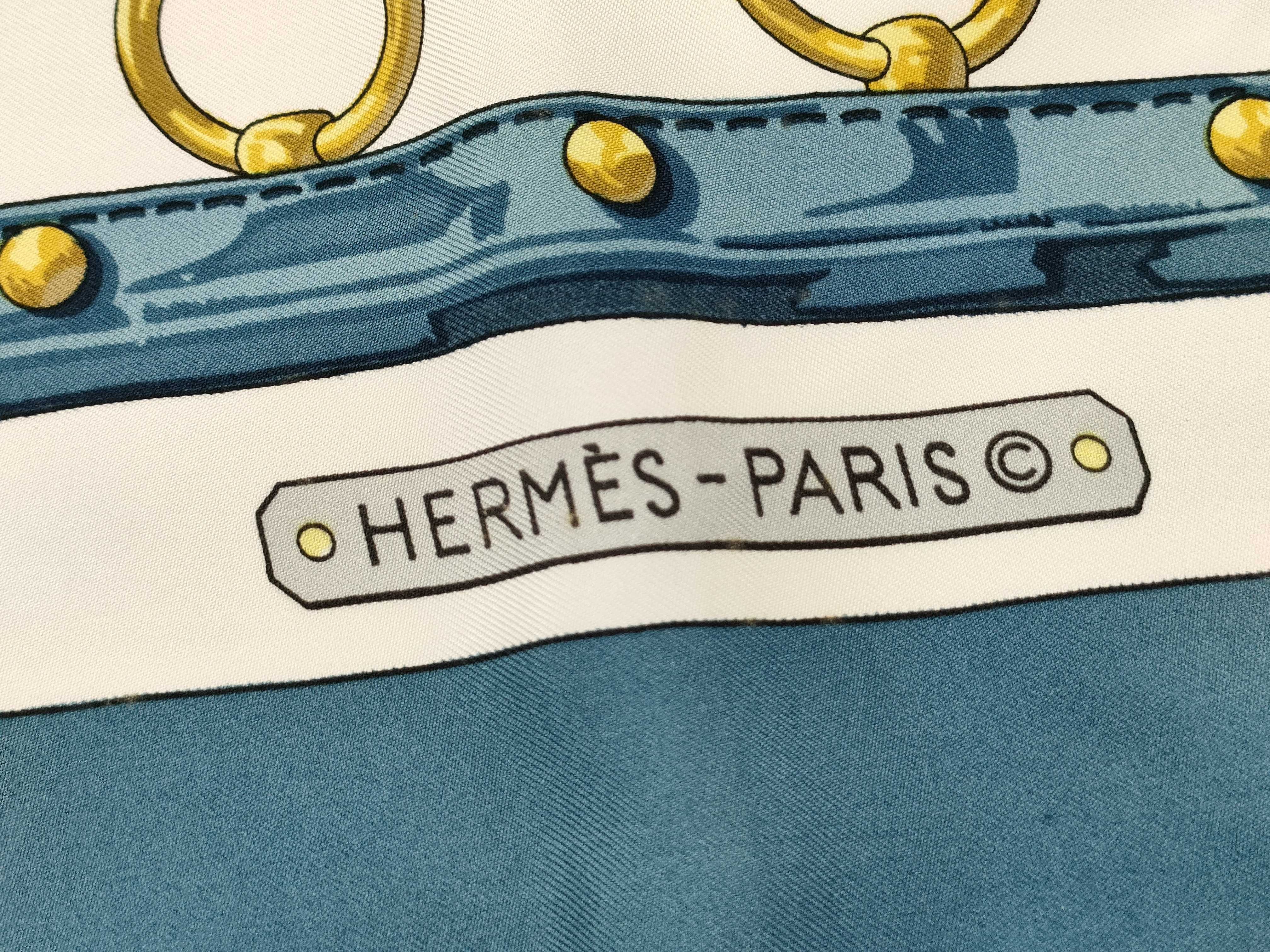 Hermes Aux Champs Silk Twill Carre 90 Scarf
