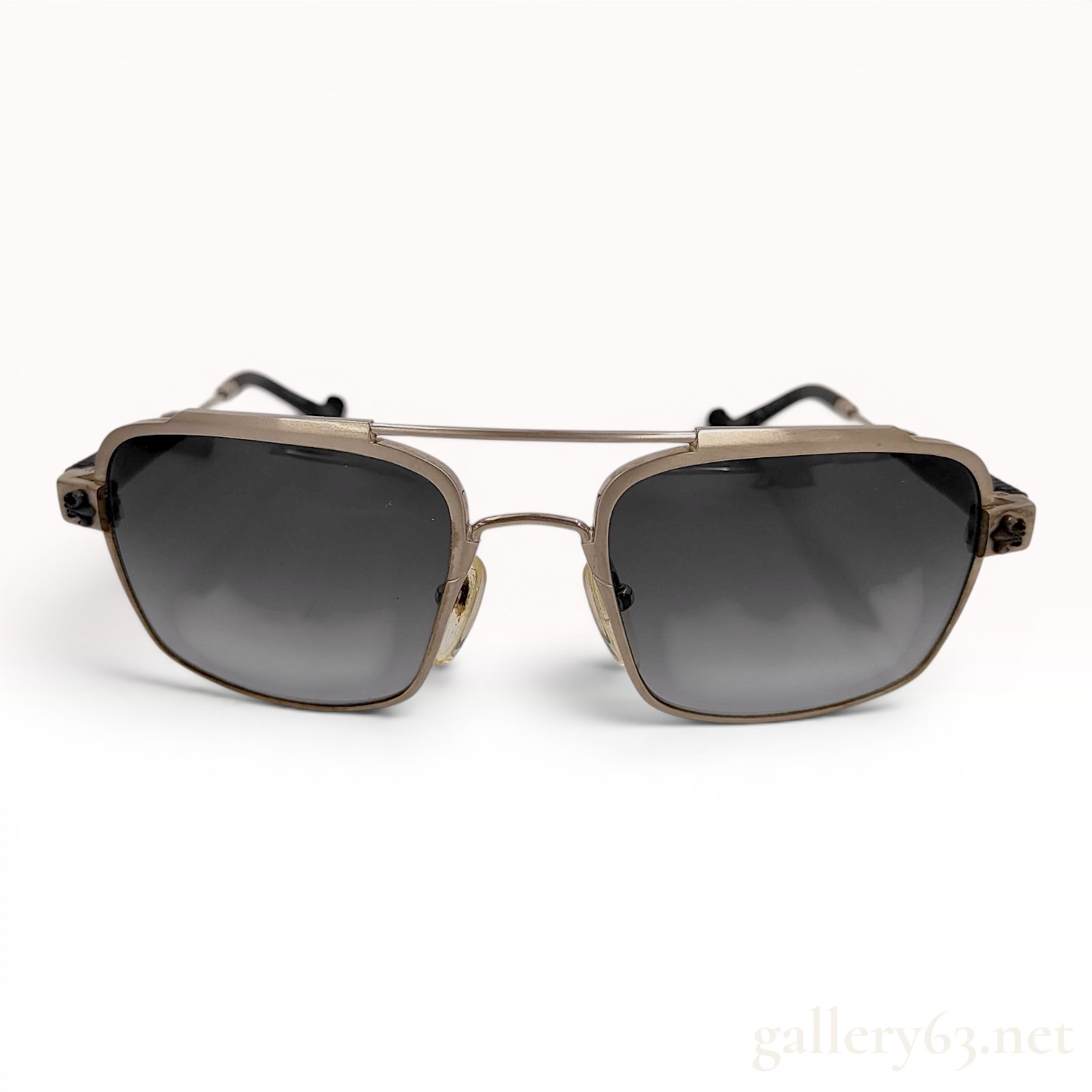 Chrome Hearts Lick N Rectangular Aviator Sunglasses with Accessories