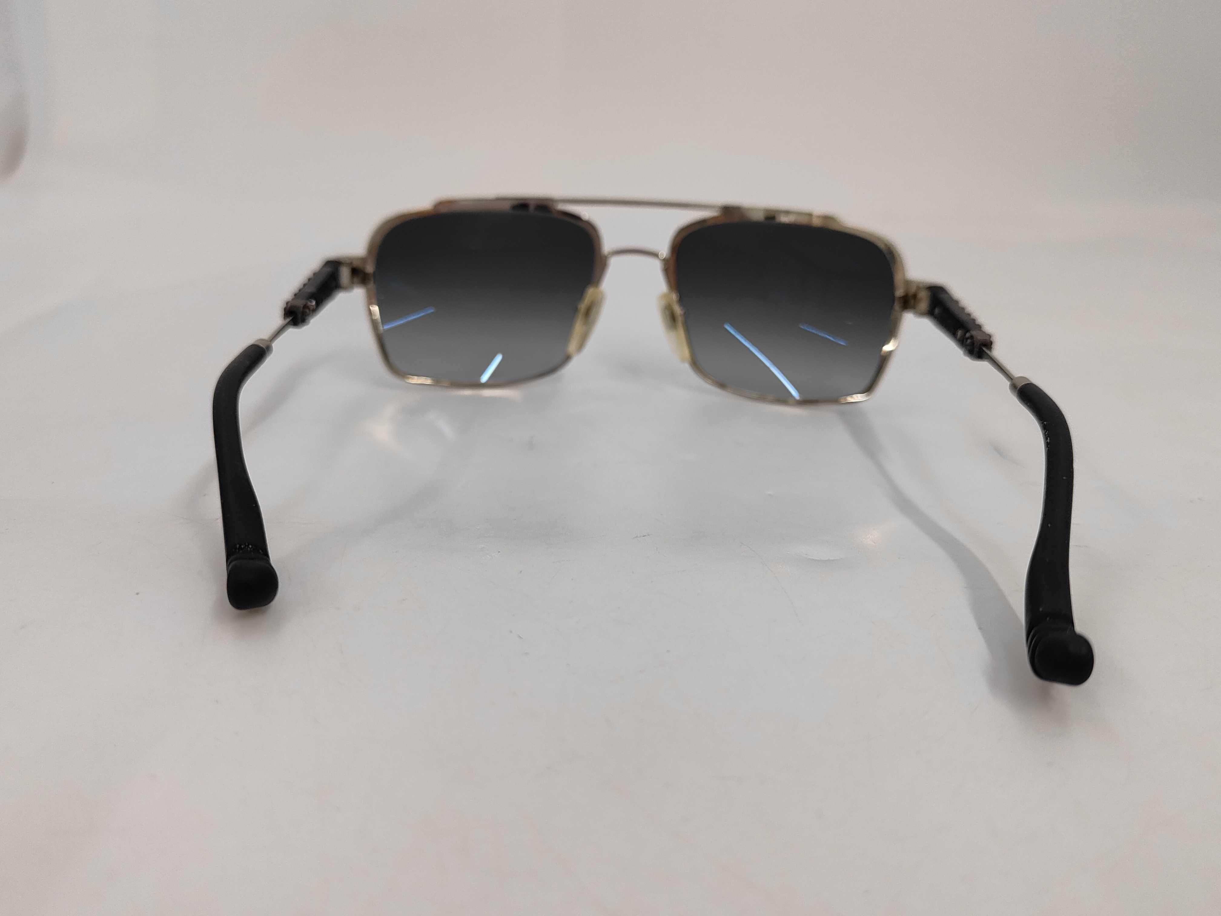 Chrome Hearts Lick N Rectangular Aviator Sunglasses with Accessories