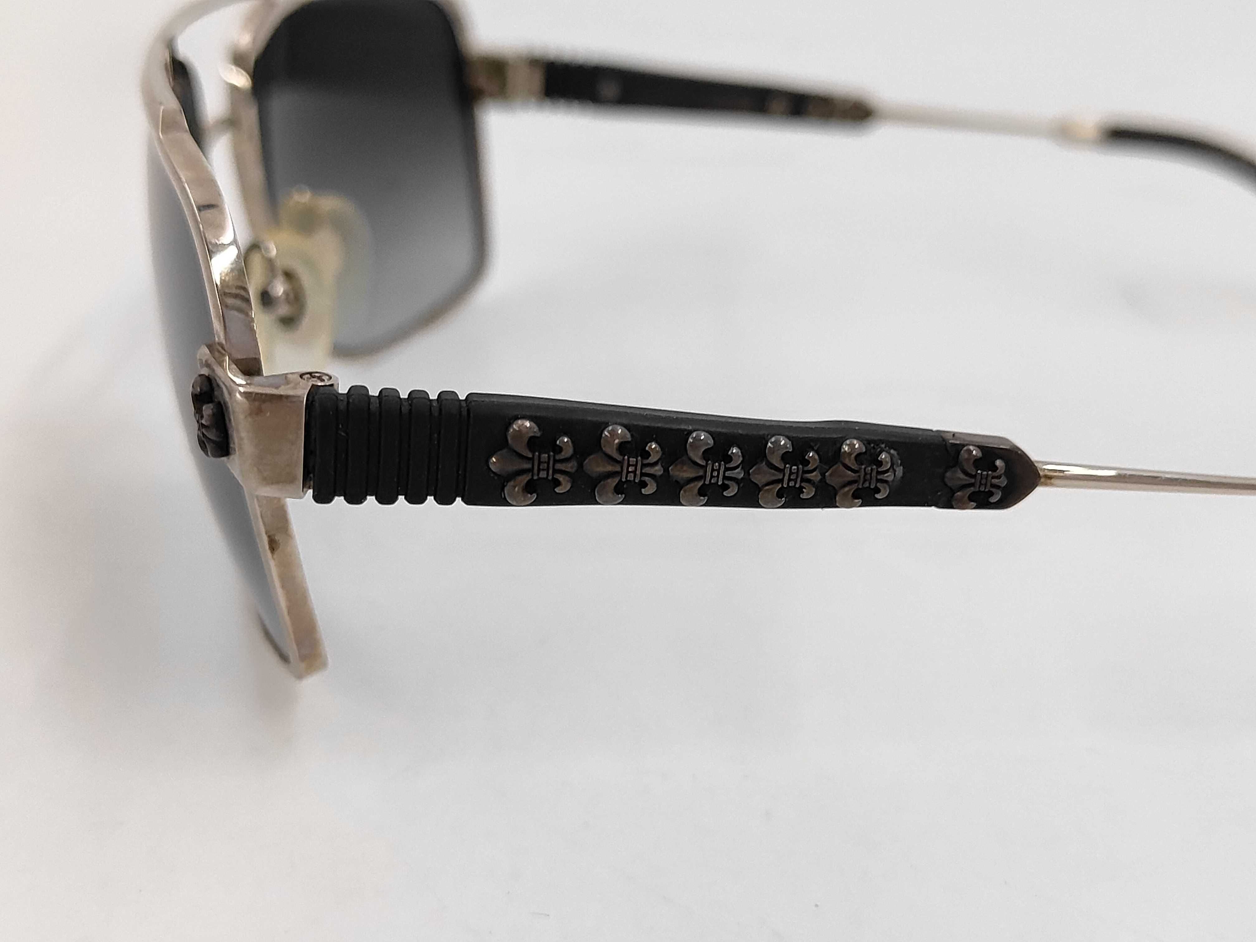 Chrome Hearts Lick N Rectangular Aviator Sunglasses with Accessories