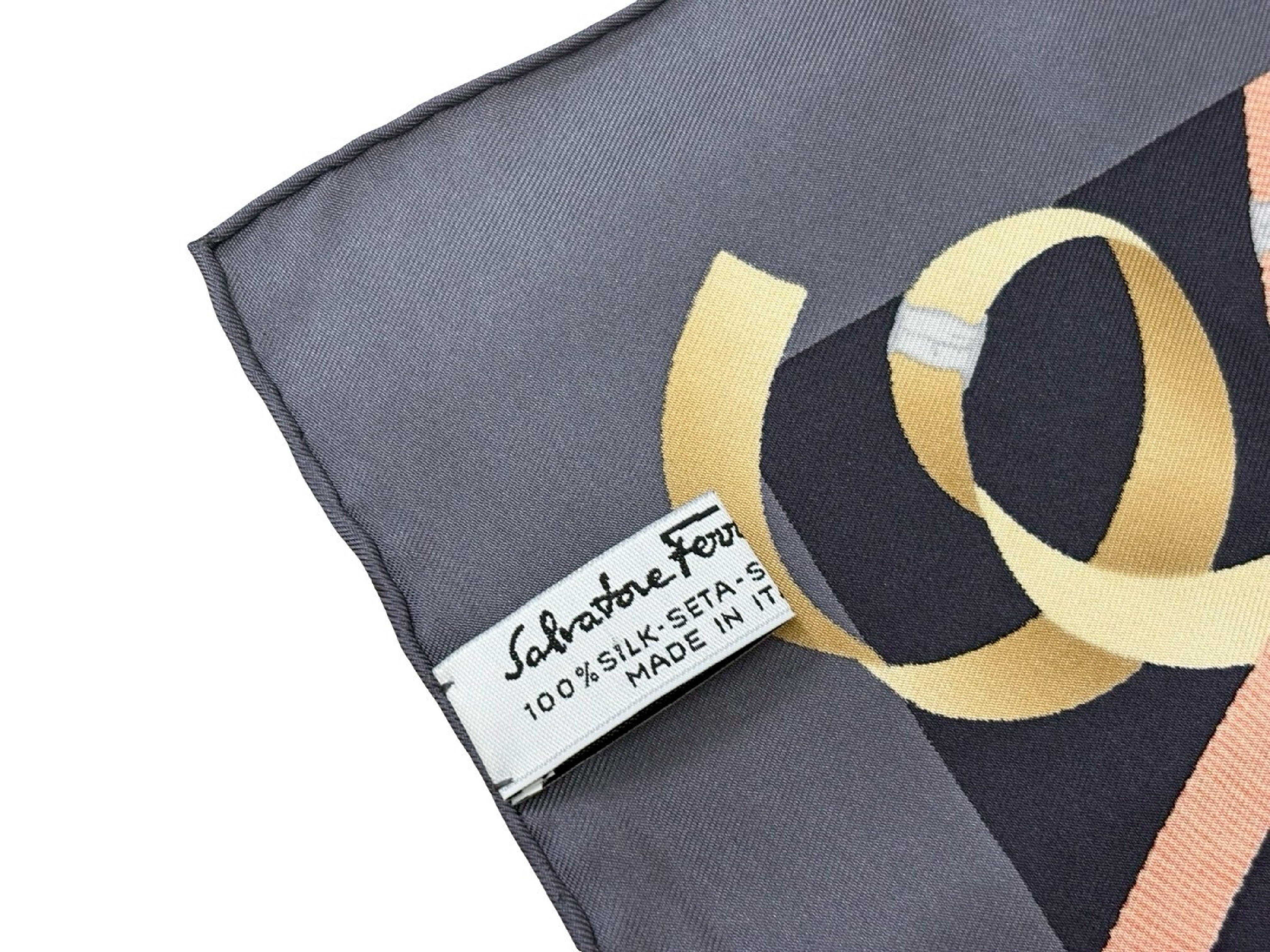 Salvatore Ferragamo Vara Bow Motif Silk Scarf