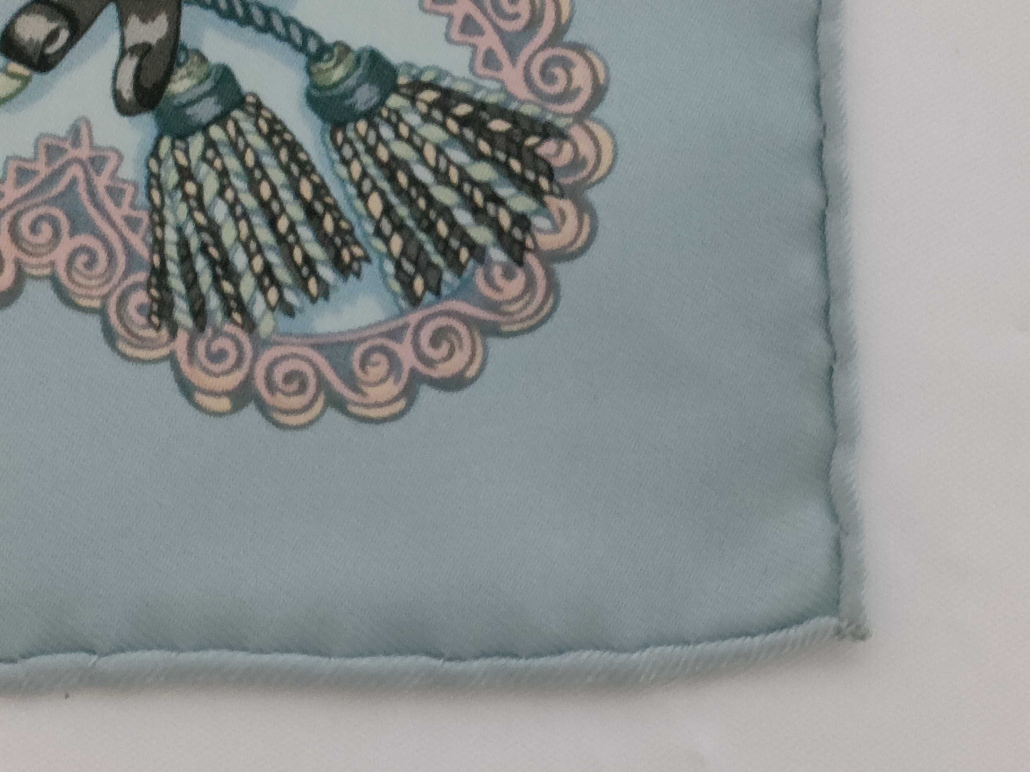 Hermes Gavroche Silk Pocket Square in Poste et Cavalerie Pattern