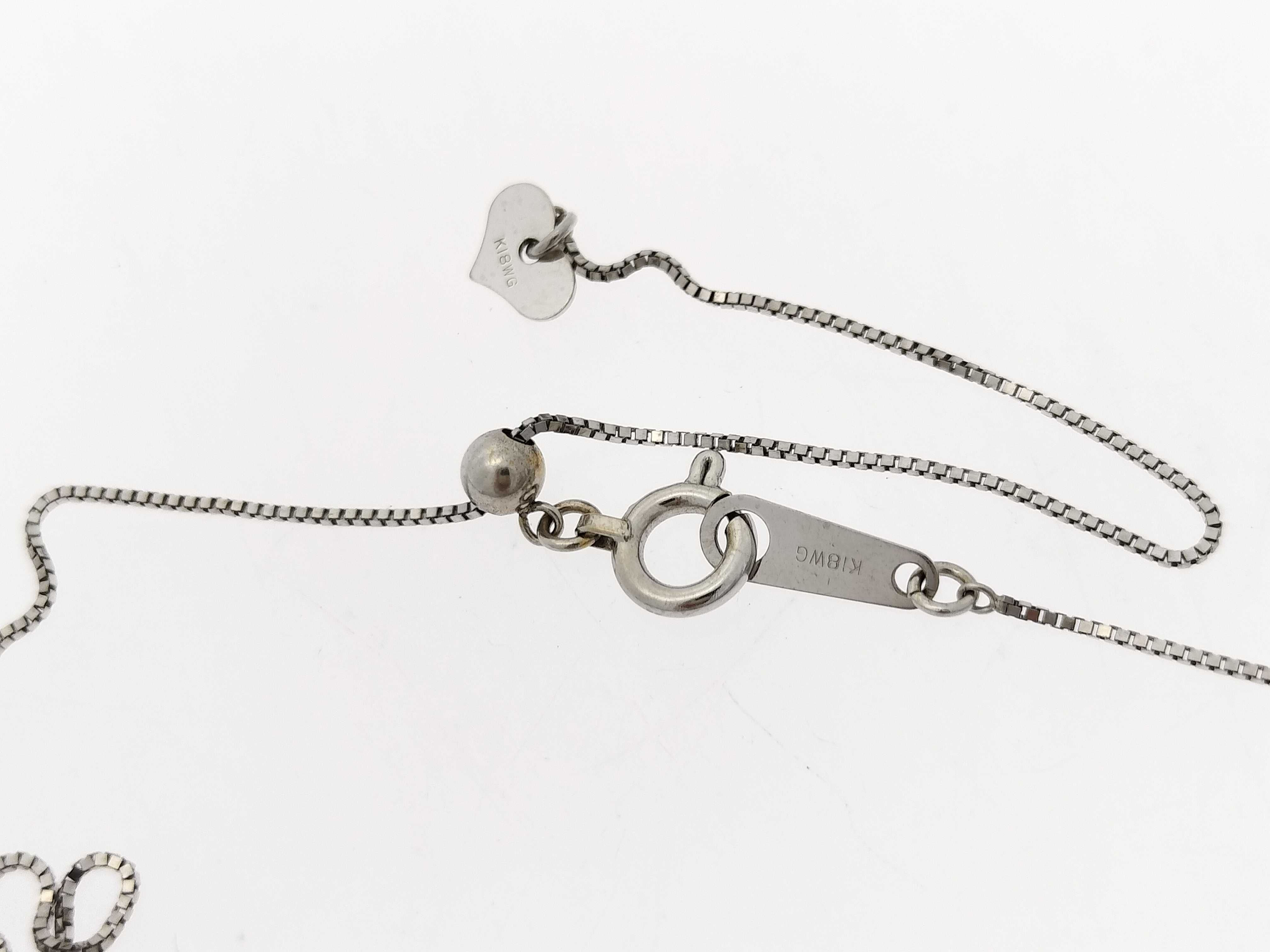 18K White Gold Two-Stone Blue and Yellow Diamond Pendant Necklace