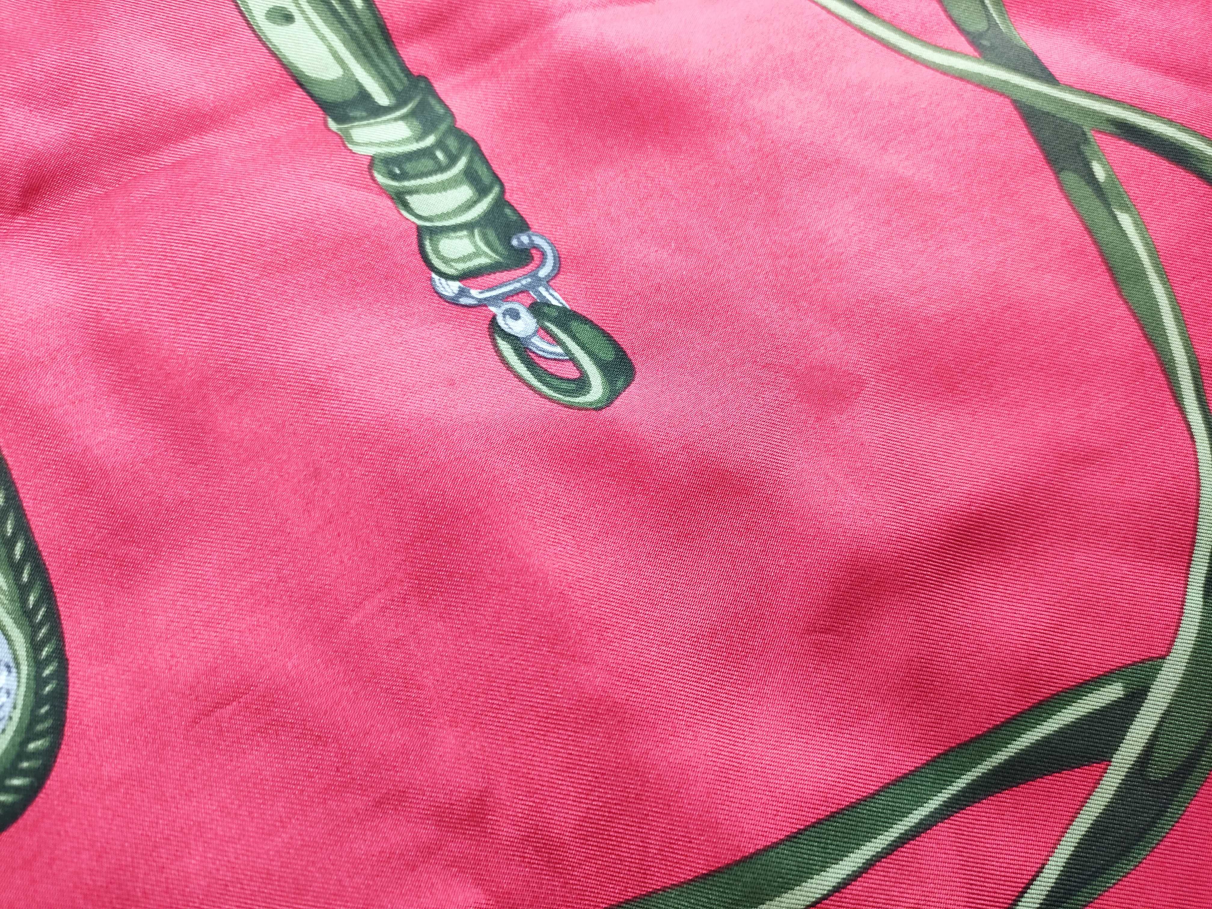 Vintage Gucci Silk Equestrian Motif Scarf
