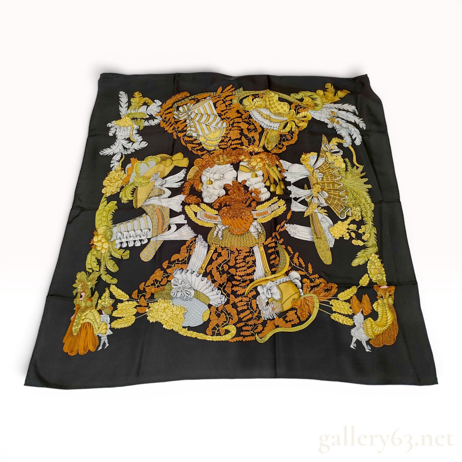 Hermes Chapeau Silk Scarf by Annie Faivre