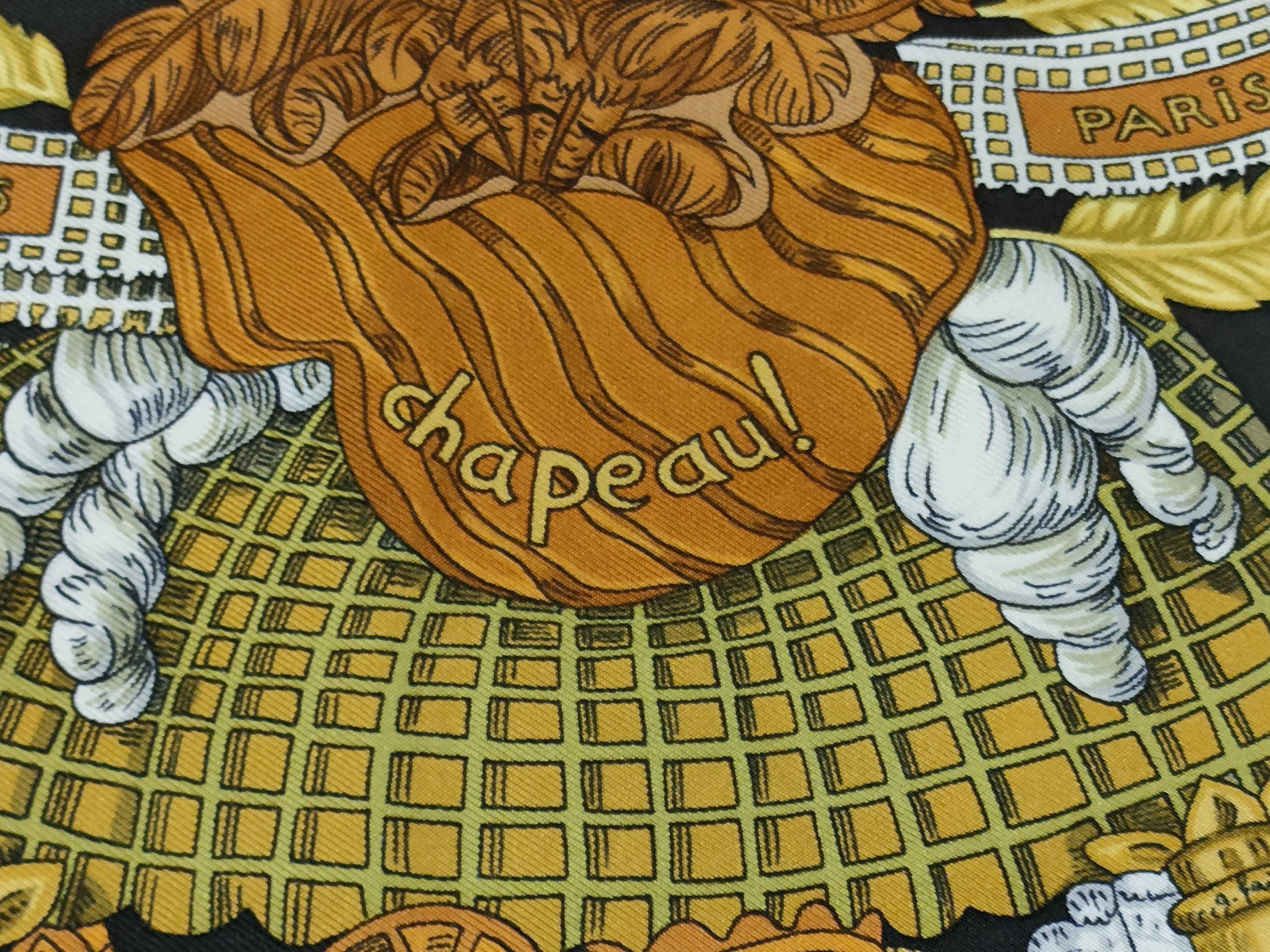 Hermes Chapeau Silk Scarf by Annie Faivre