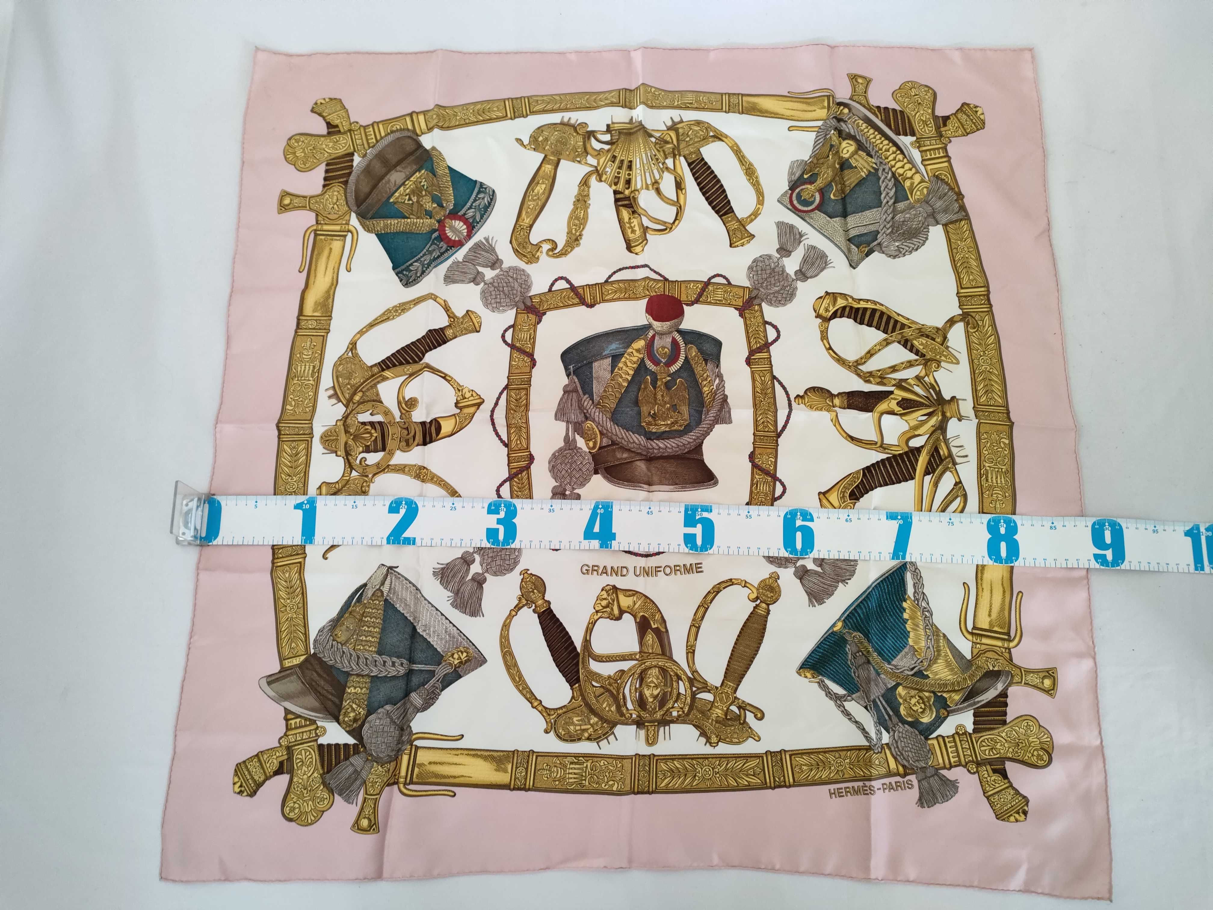Hermes Grand Uniforme Silk Scarf Designed by Joachim Metz