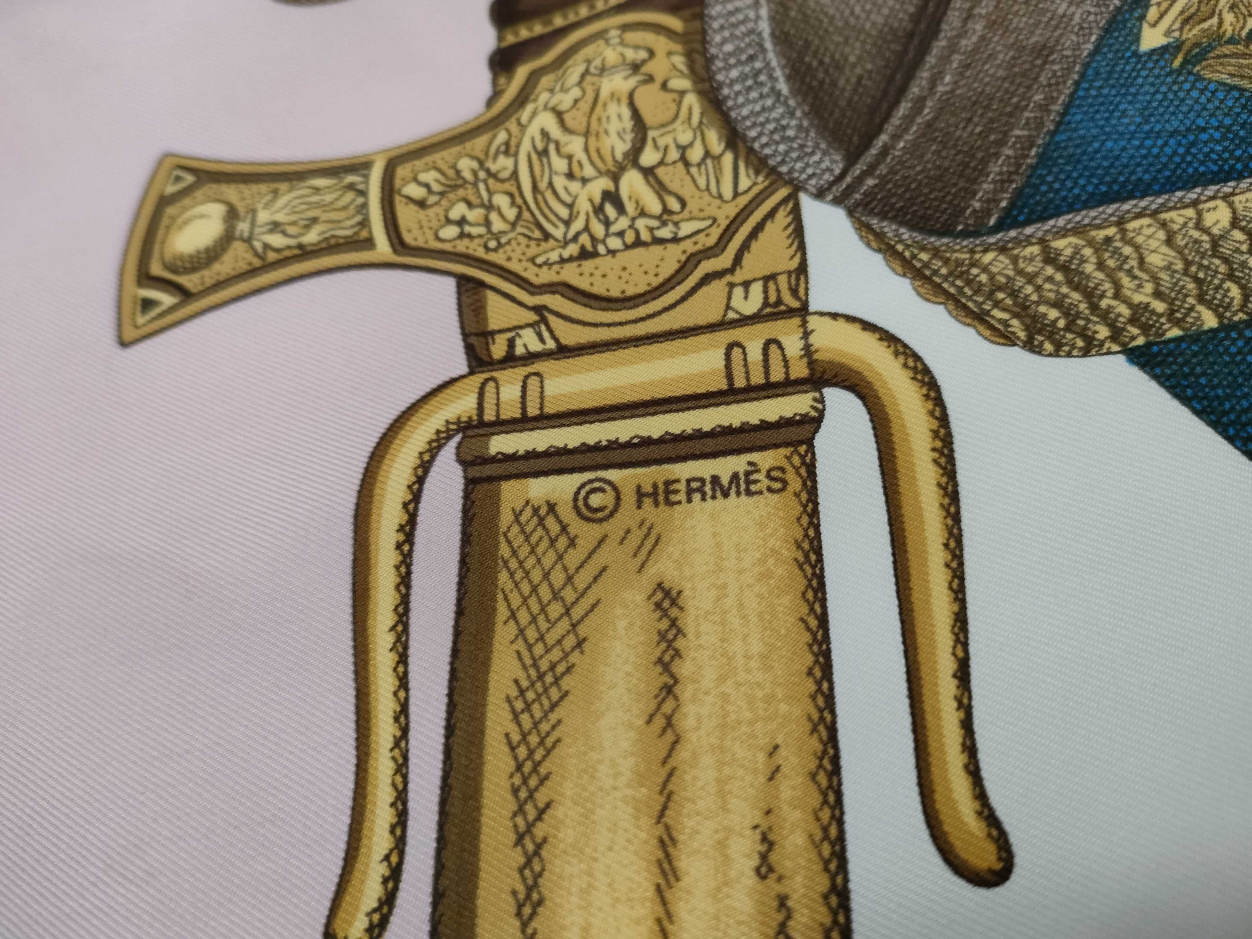 Hermes Grand Uniforme Silk Scarf Designed by Joachim Metz