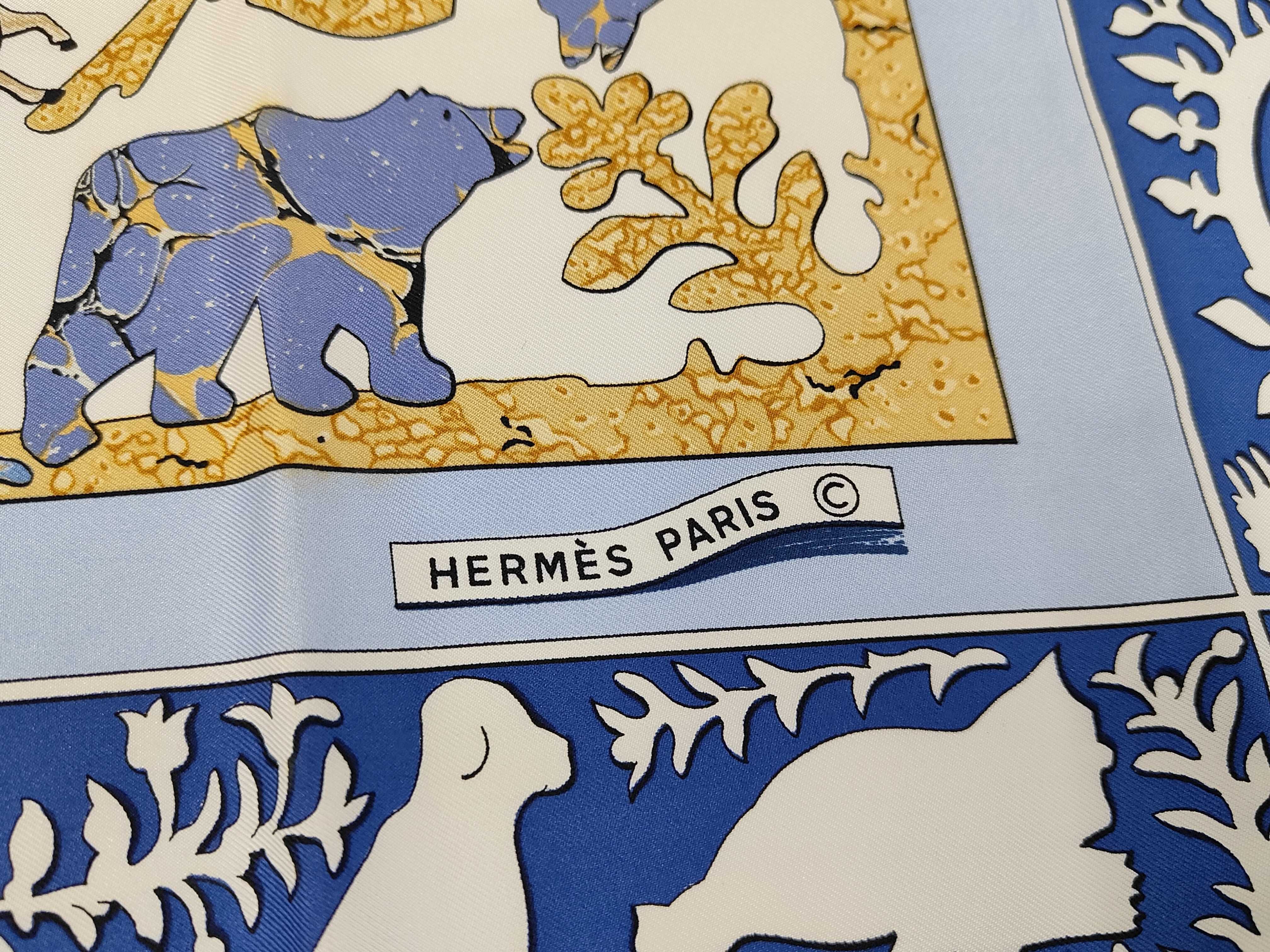 Hermes Early America Silk Scarf by Francoise de la Perriere