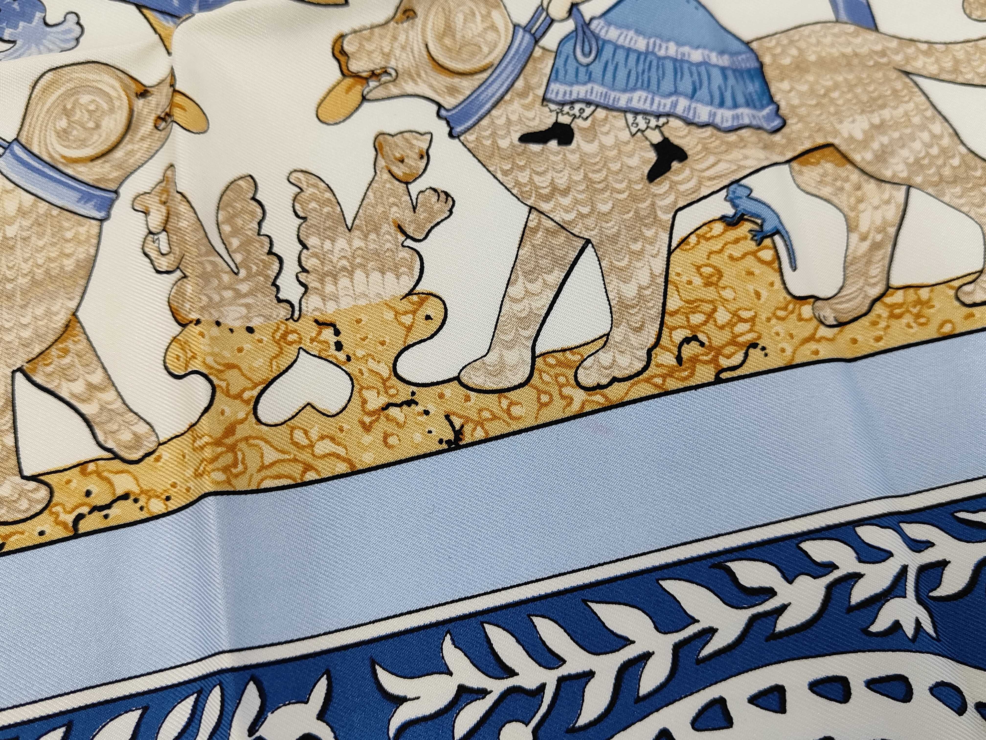 Hermes Early America Silk Scarf by Francoise de la Perriere