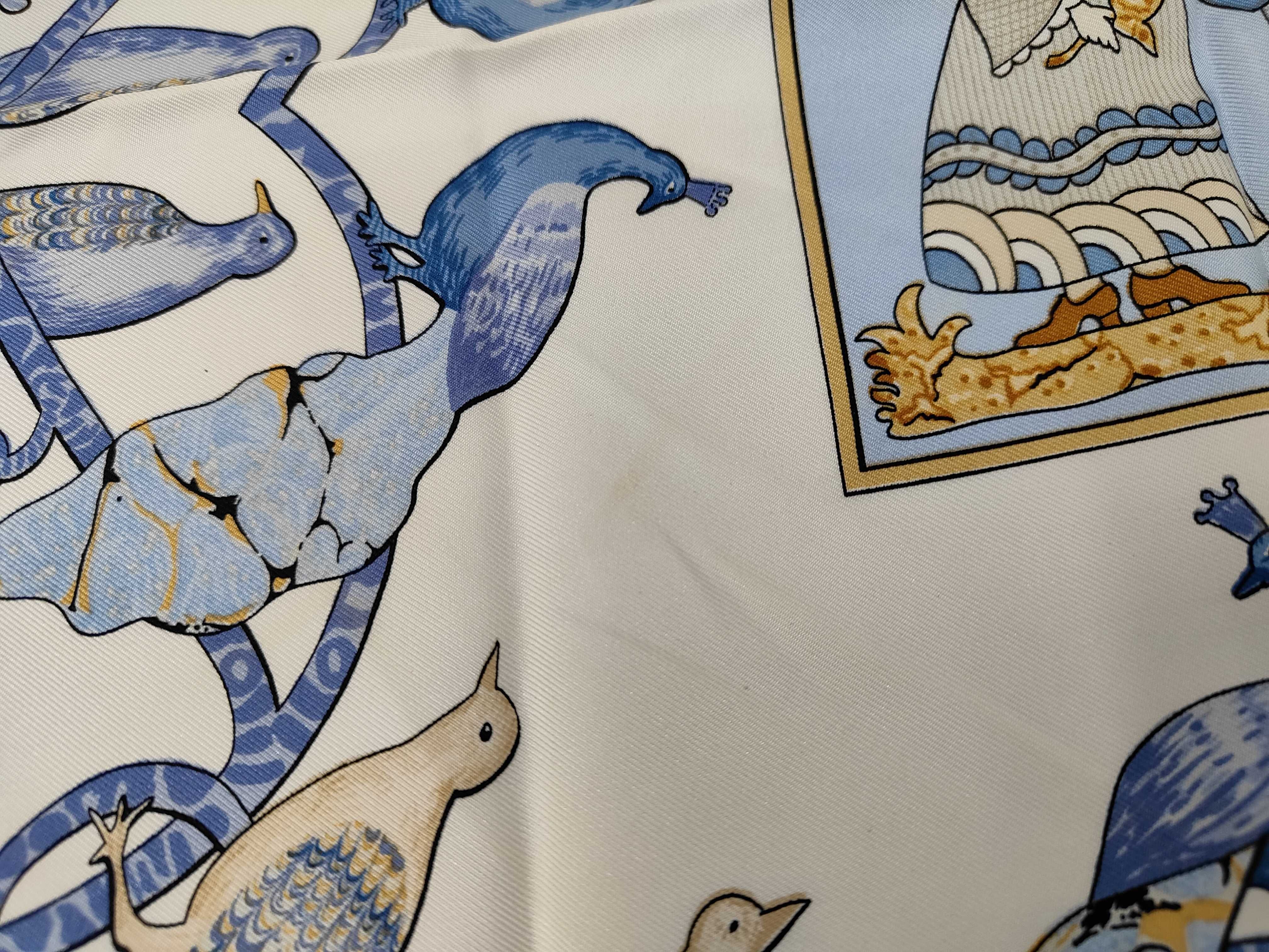 Hermes Early America Silk Scarf by Francoise de la Perriere