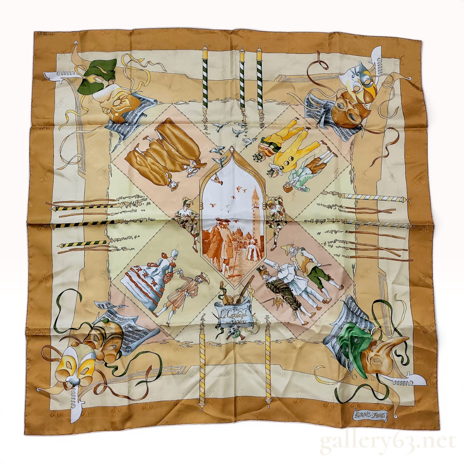 Hermes Le Carnaval de Venise Silk Jacquard Scarf