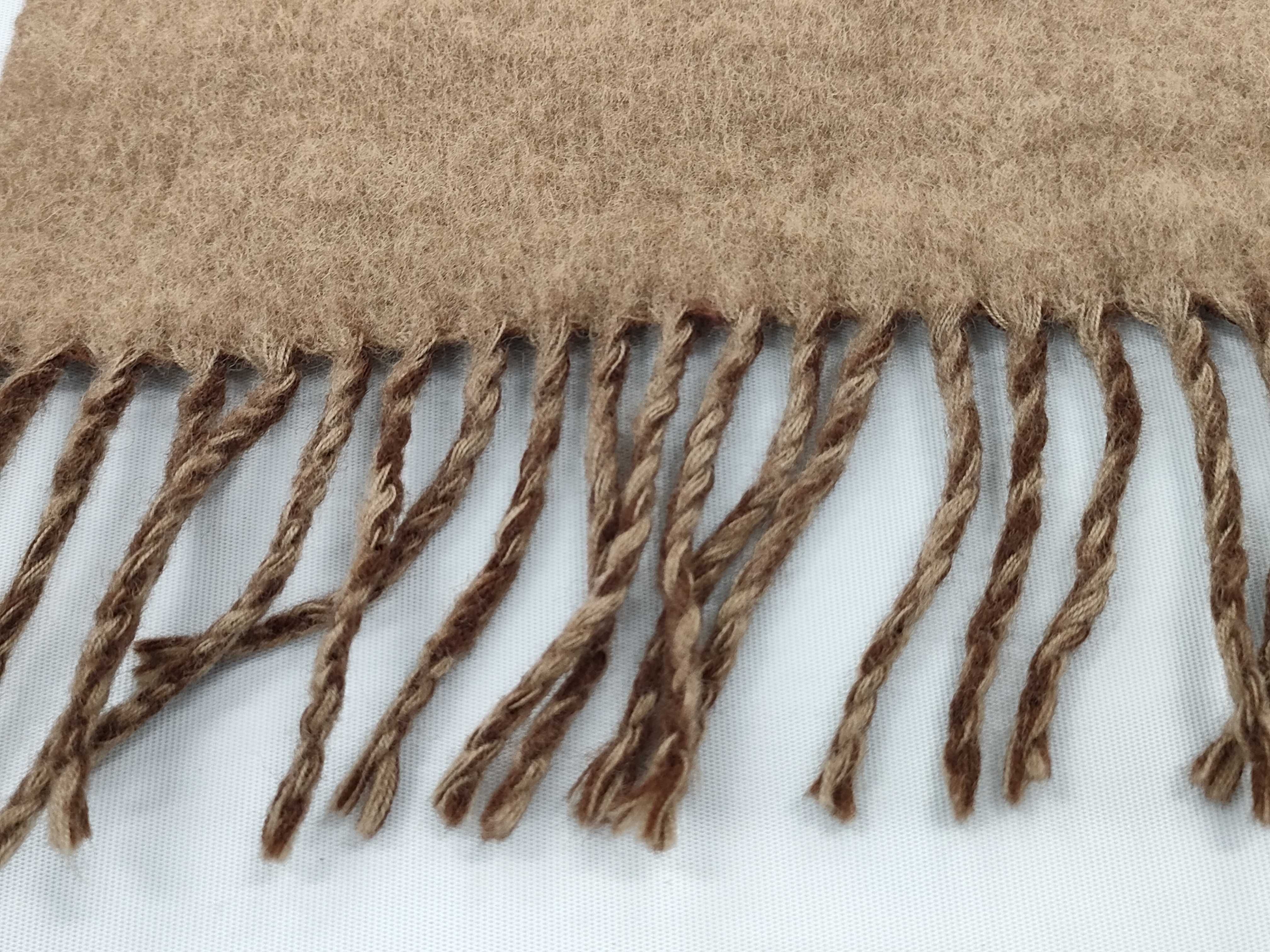 Christian Dior Reversible Wool and Cashmere Scarf in Russet and Camel