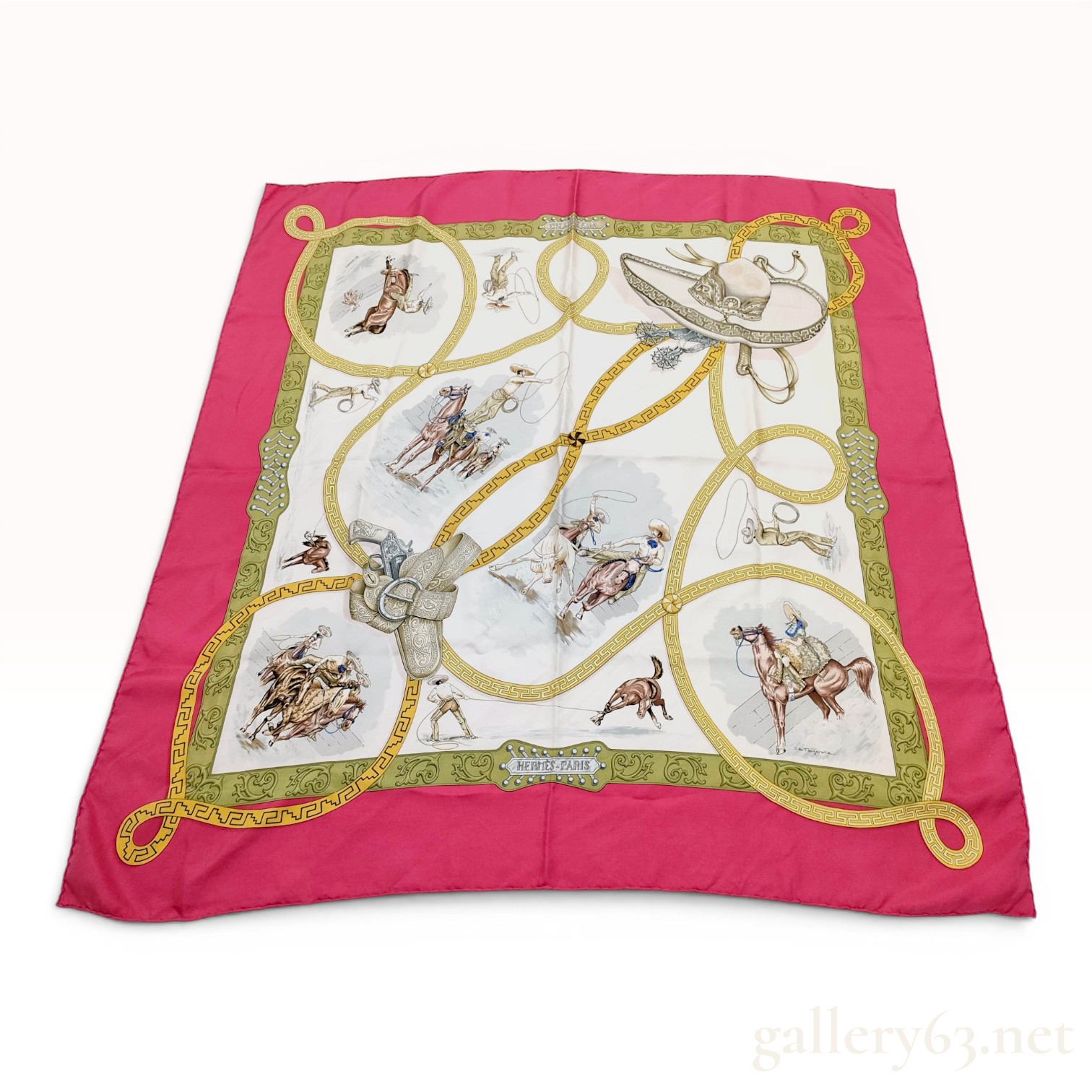 Hermes Charreada Silk Scarf
