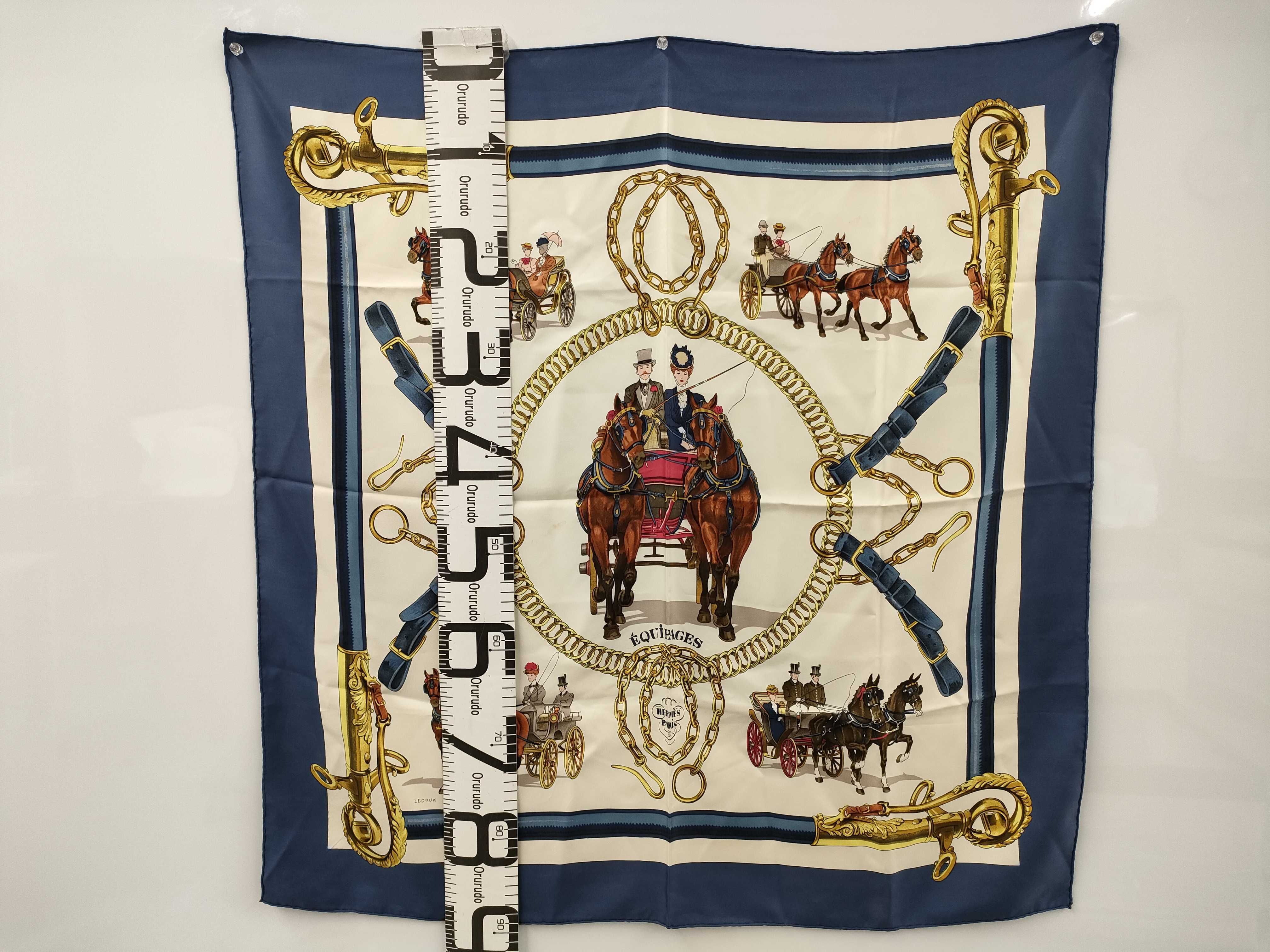 Hermes Equipages Silk Scarf