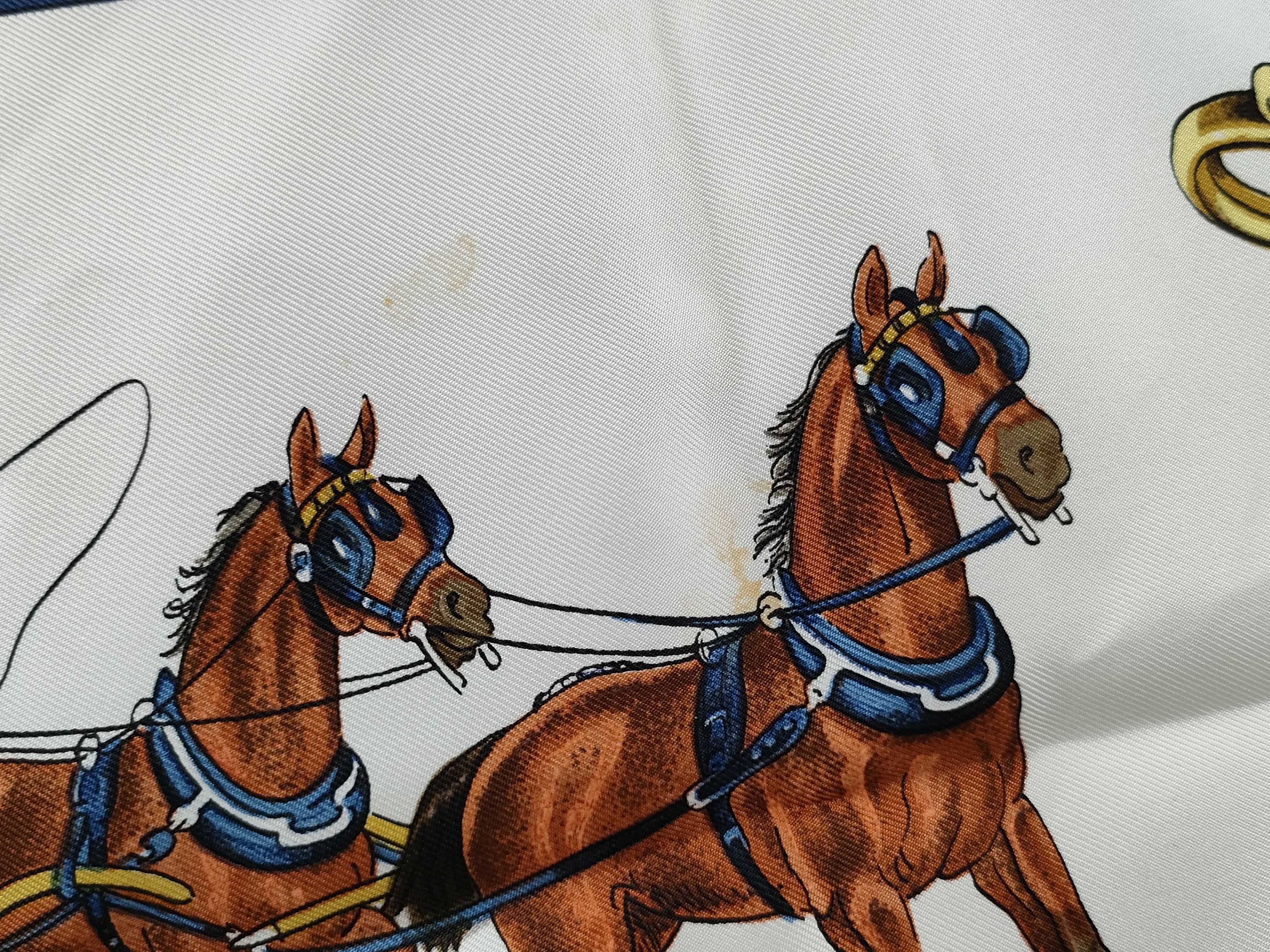 Hermes Equipages Silk Scarf