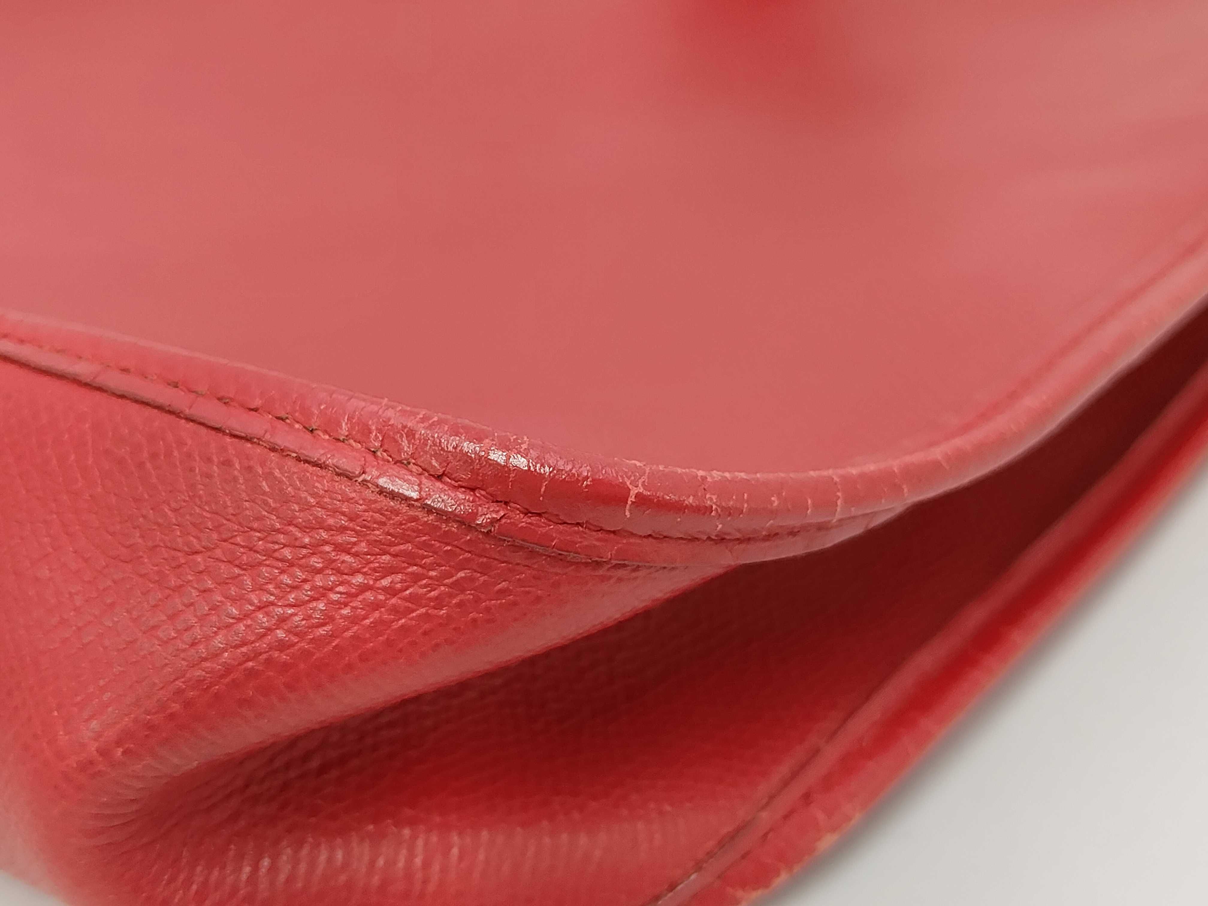 Hermes Evelyne I 29 PM Shoulder Bag in Rouge Vif Courchevel Leather