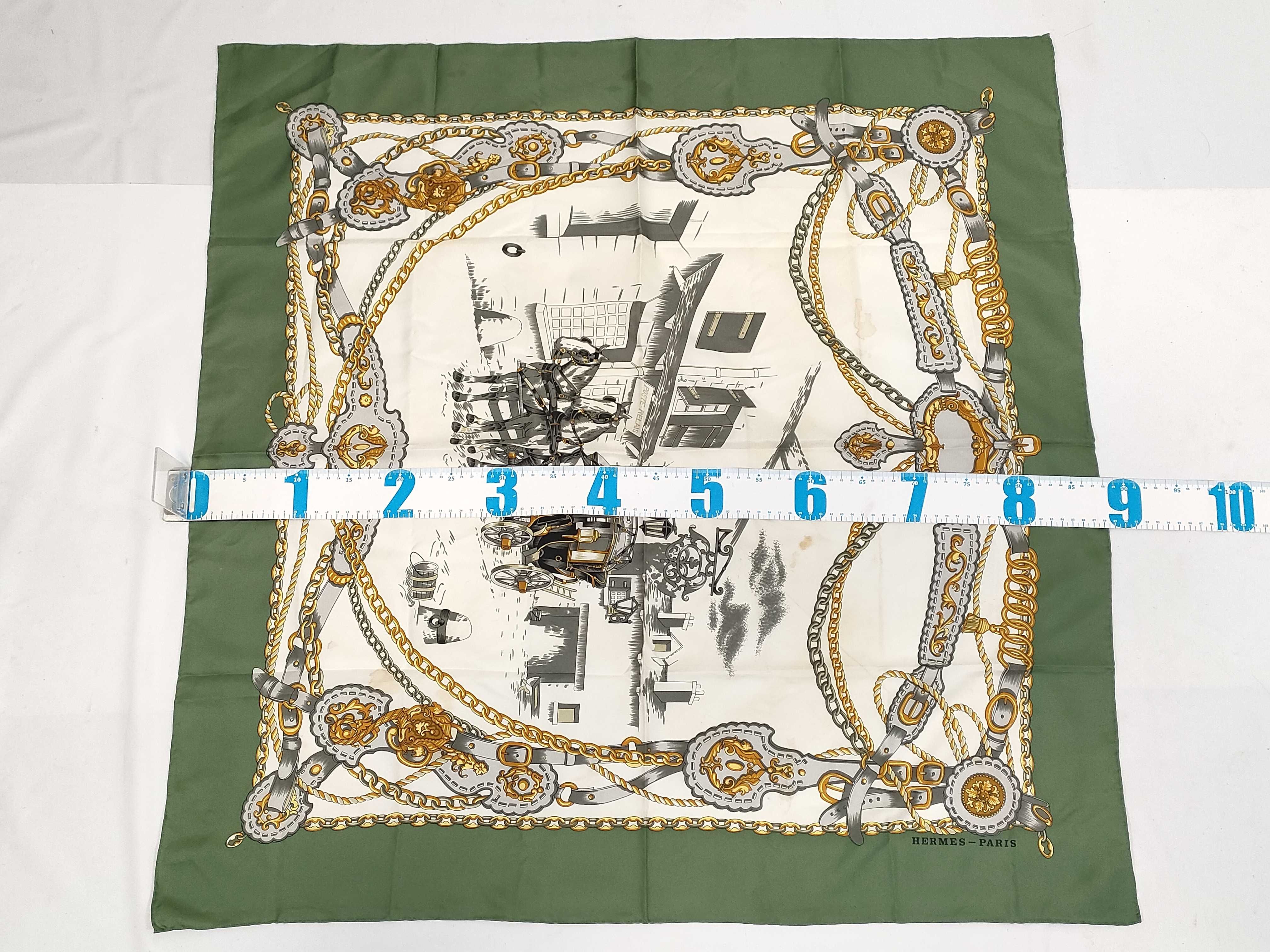Hermes Silk Carre 90 in Le Pont Neuf a Paris Pattern