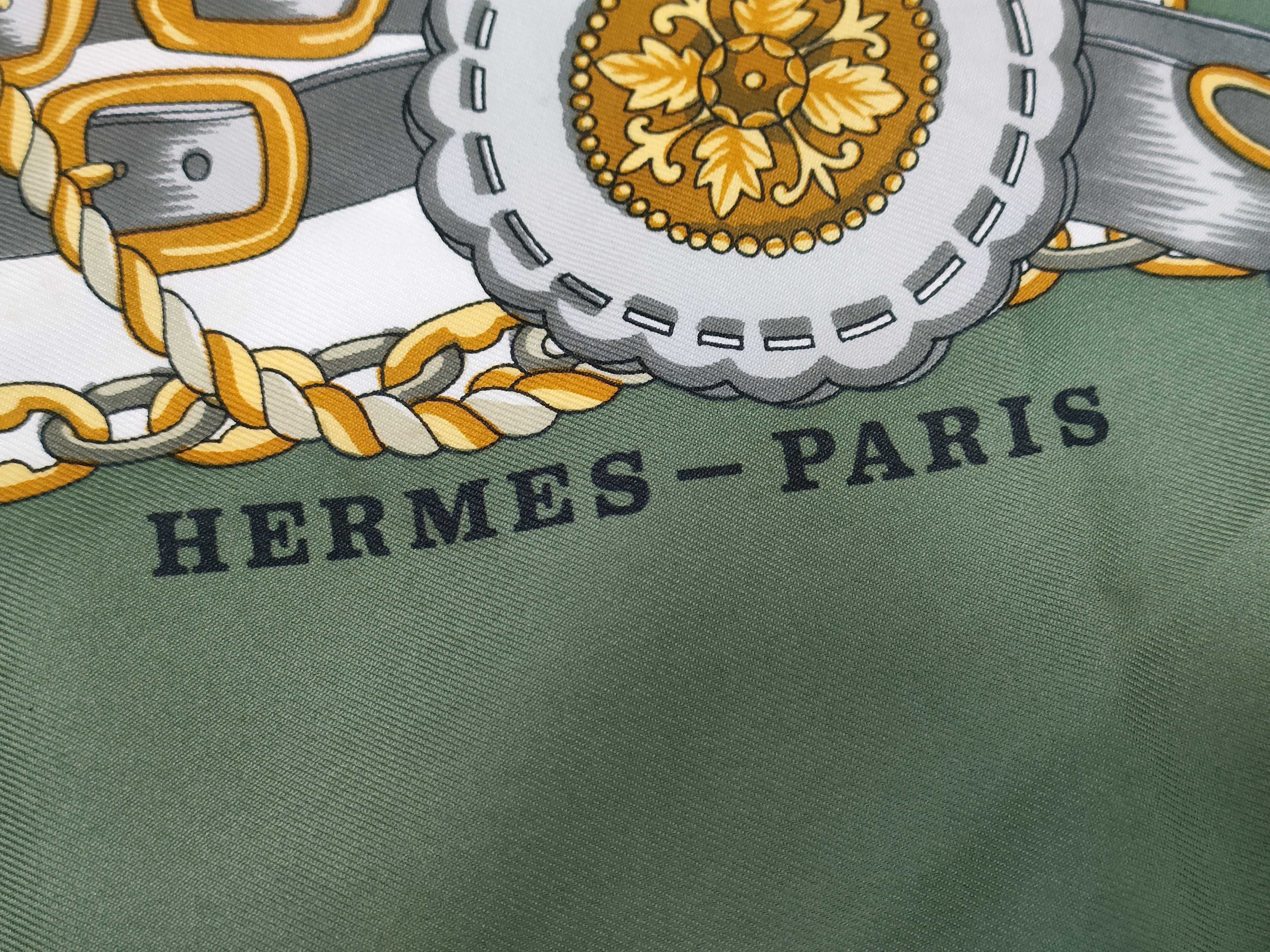 Hermes Silk Carre 90 in Le Pont Neuf a Paris Pattern