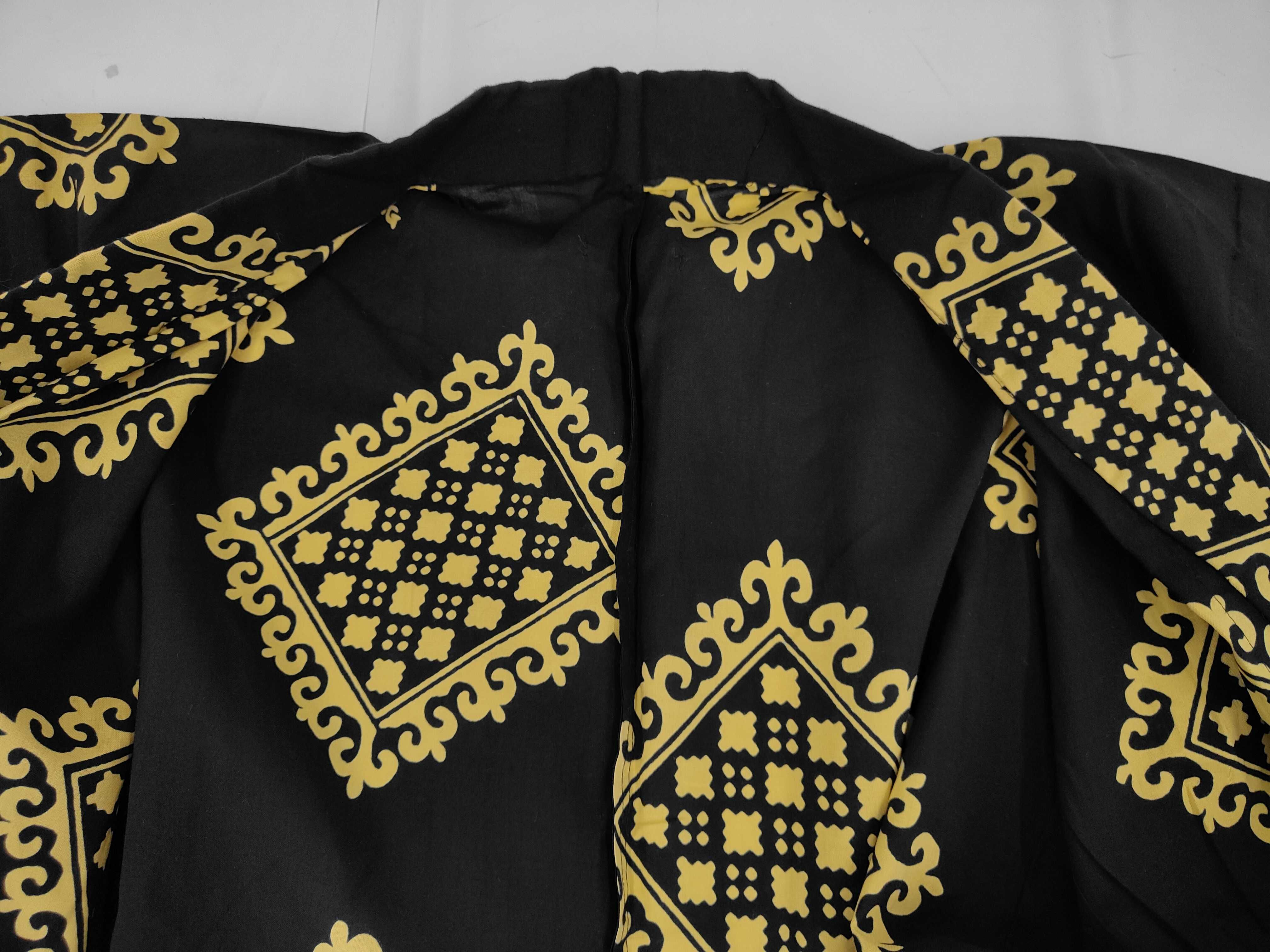 Jean Paul Gaultier Men's Cotton Yukata with Diamond Pattern, Made in Japan