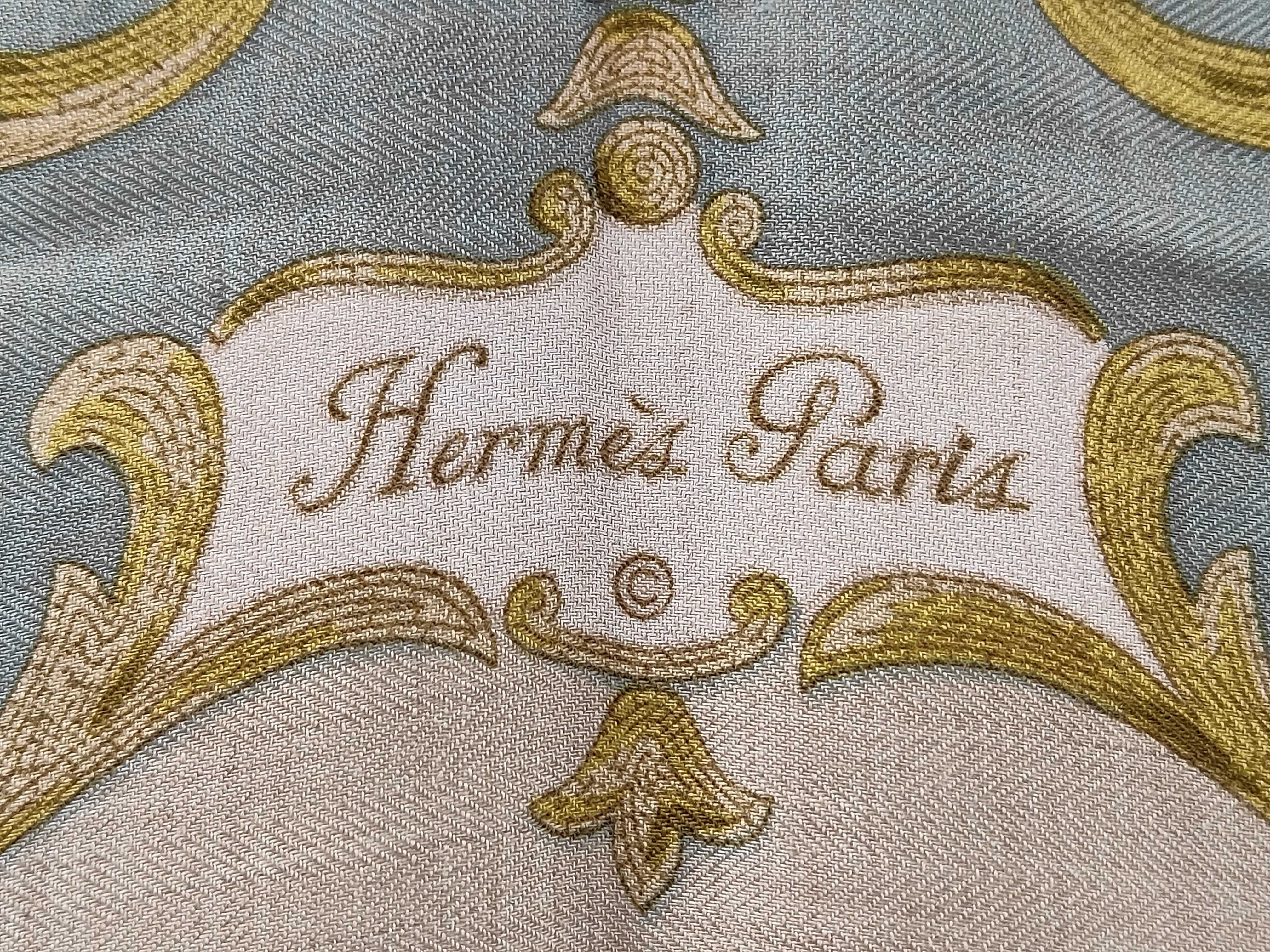 Hermes Cheval Turc Cashmere and Silk Scarf