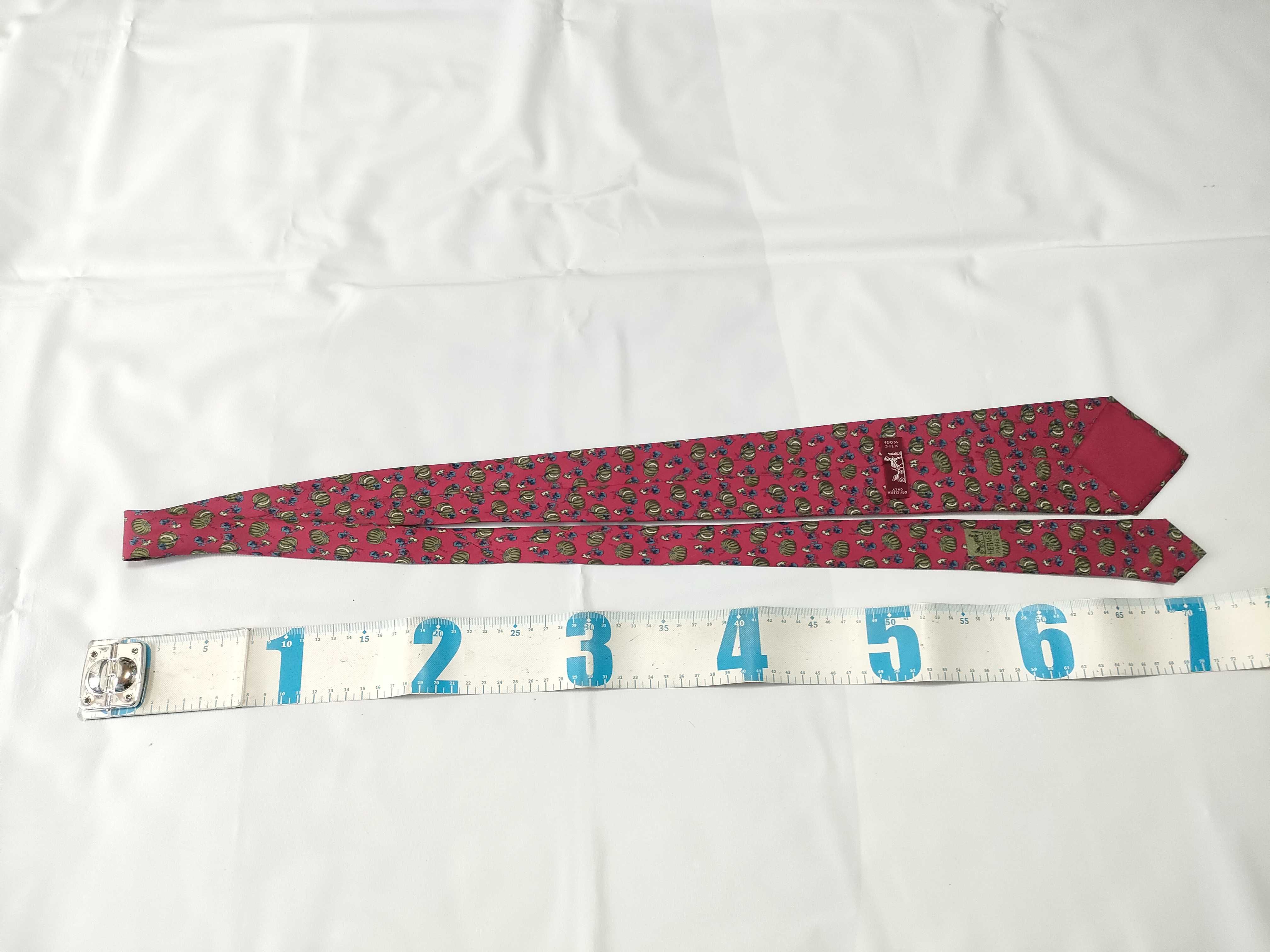 Hermes Silk Necktie with Pumpkin and Squash Pattern