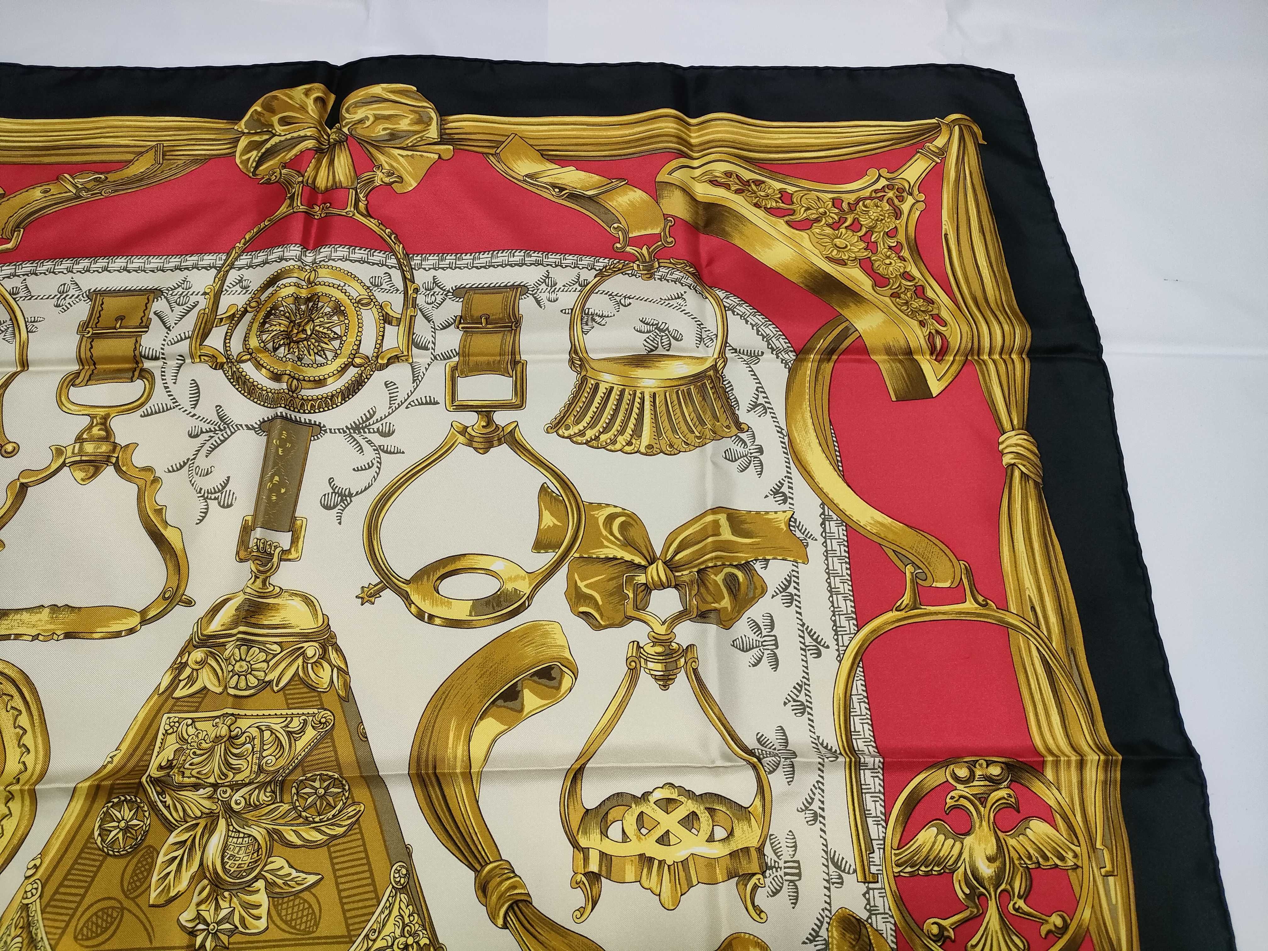 Hermes Vive la France Etriers Silk Scarf by Francoise de la Perriere