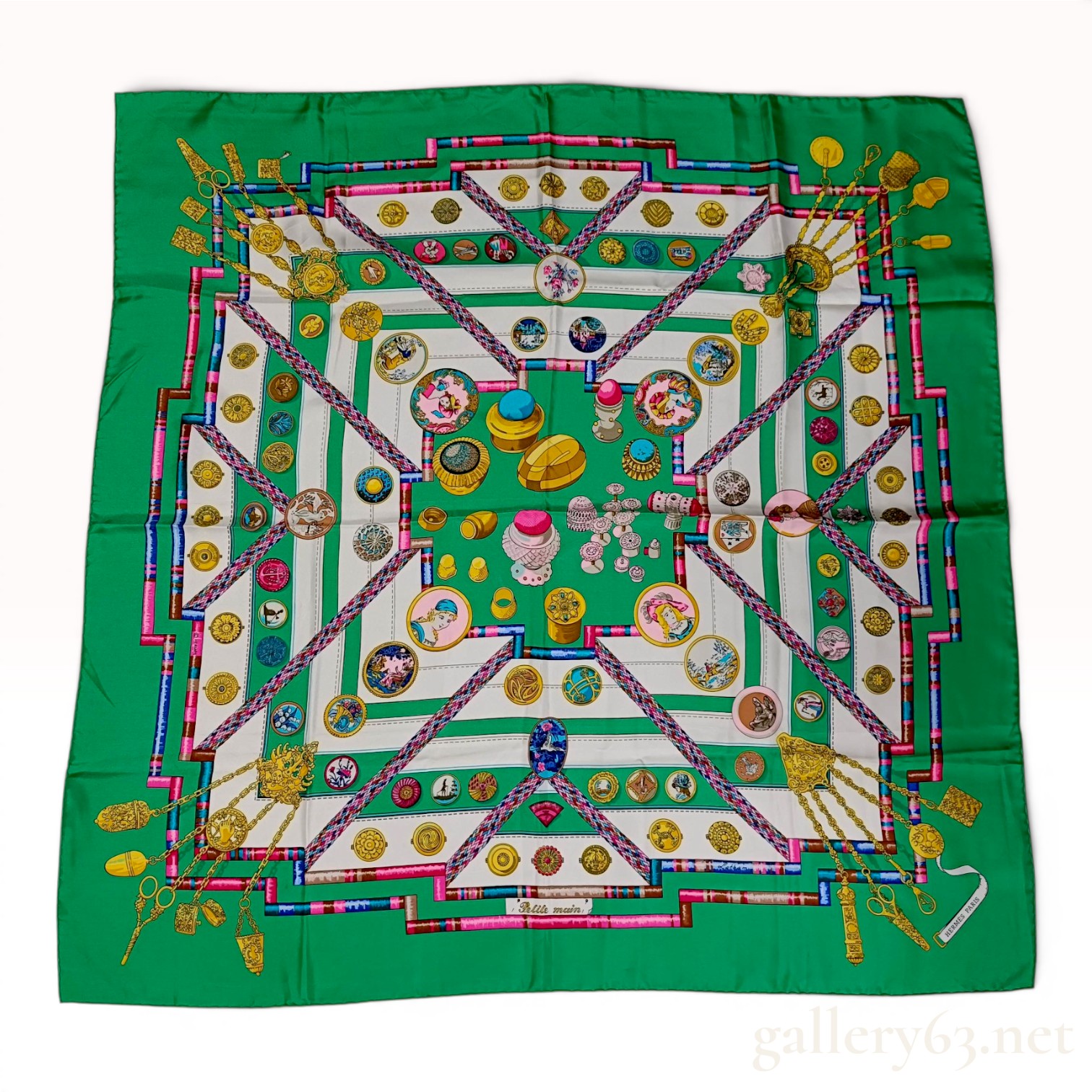 Hermes Petite Main Silk Scarf by Catherine Latham