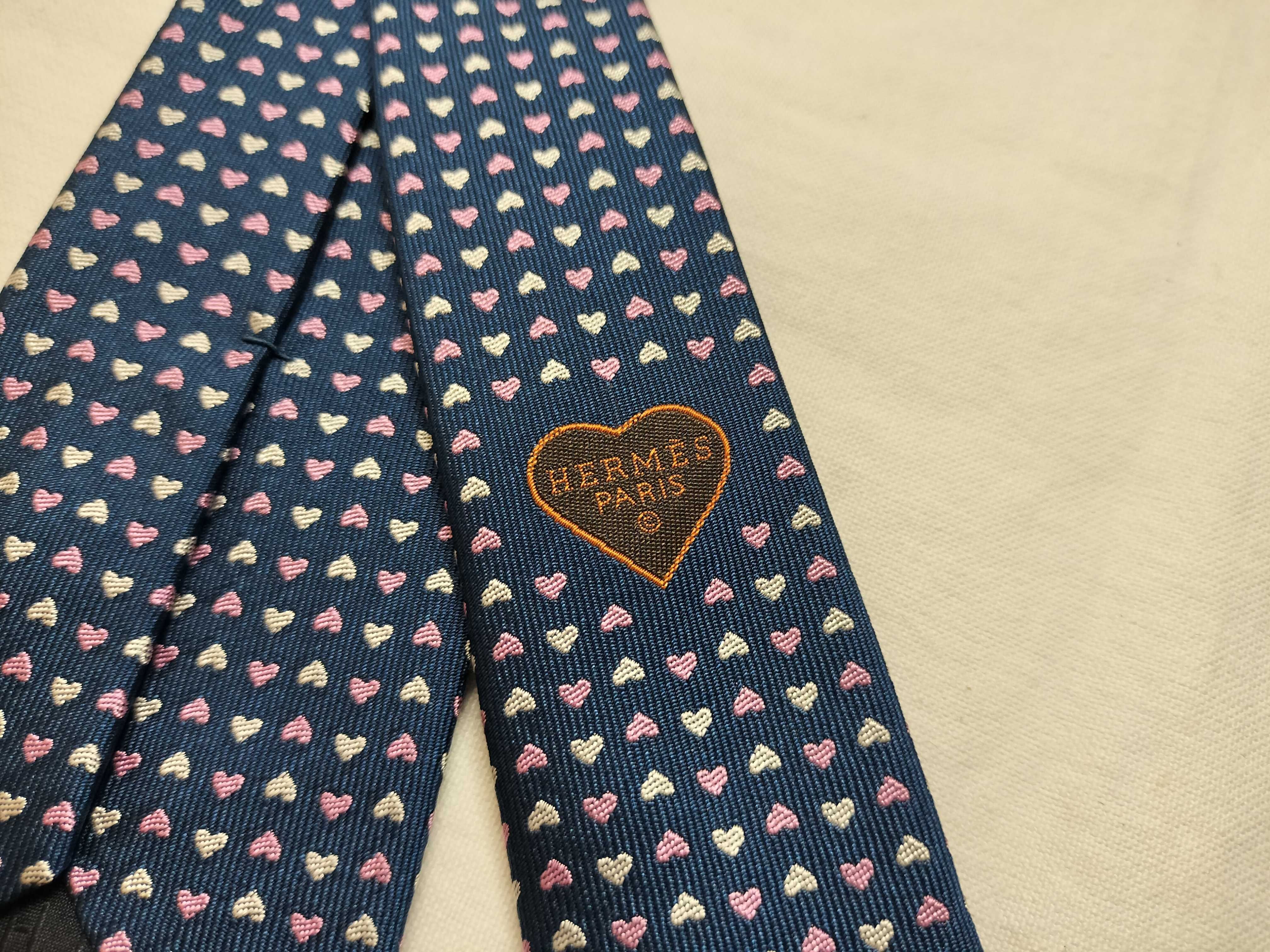 Hermes Silk Heart Motif Necktie, Reference 339366T
