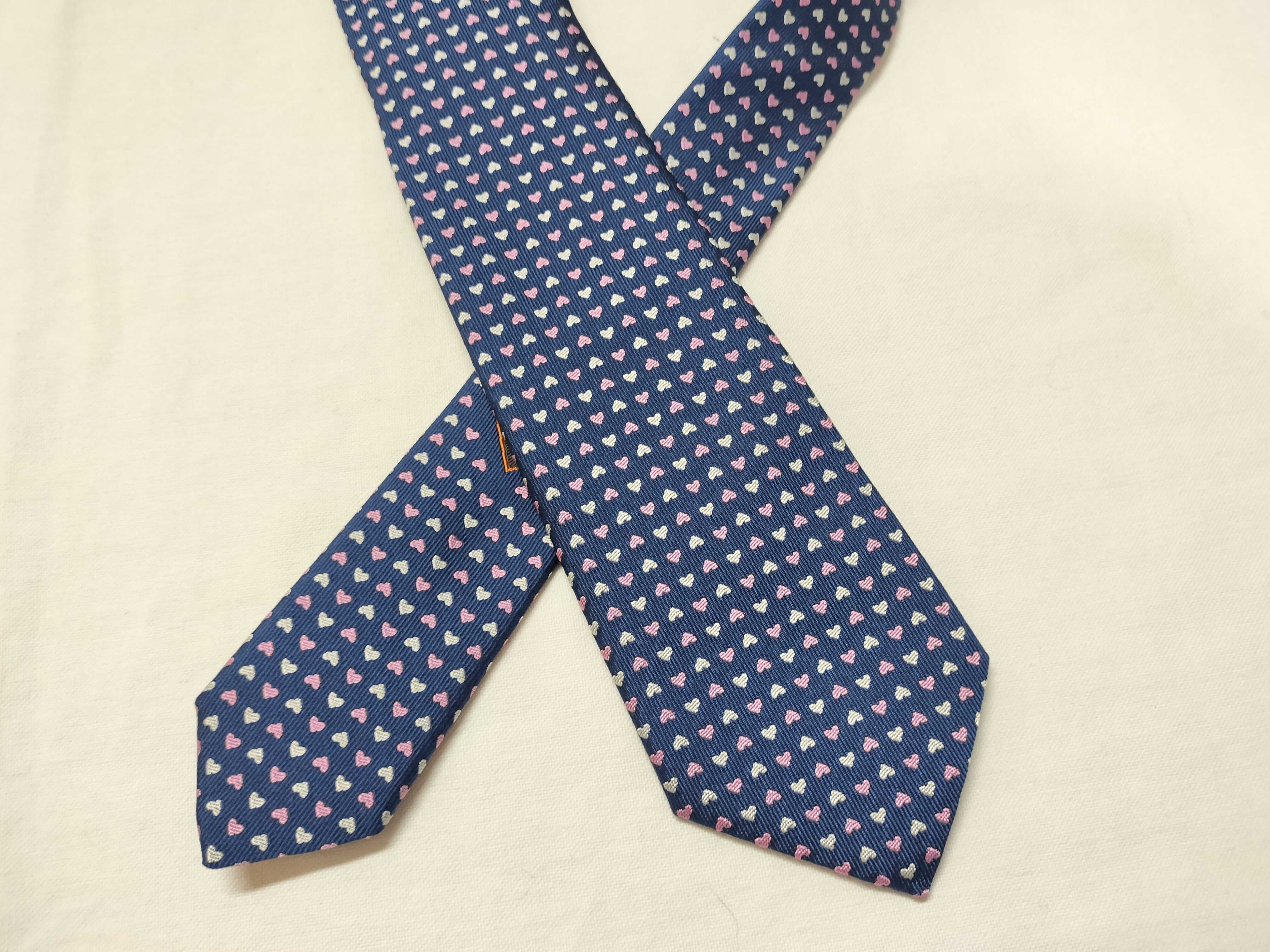 Hermes Silk Heart Motif Necktie, Reference 339366T