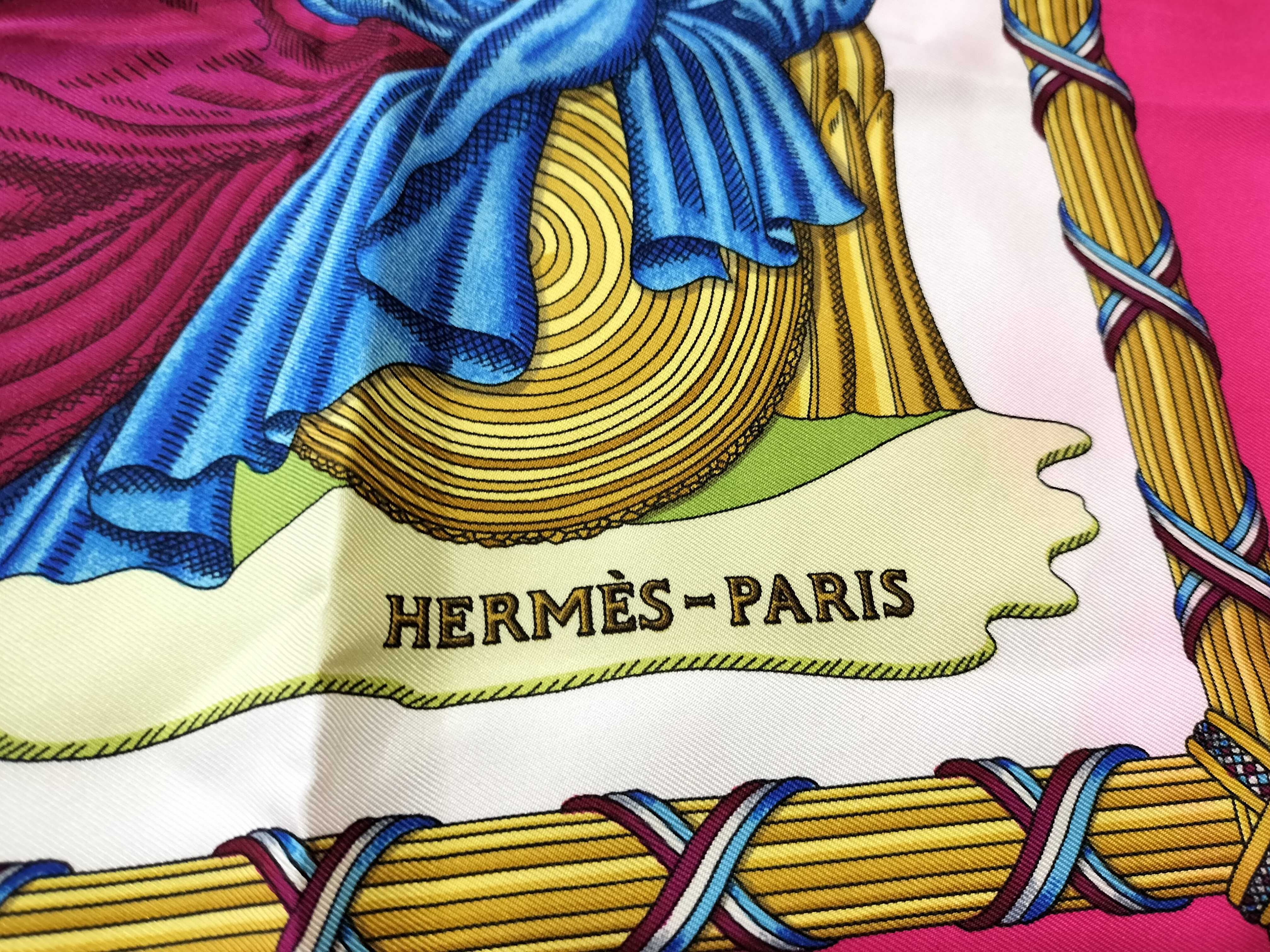 Hermes Republique Francaise 90 Carre Silk Scarf