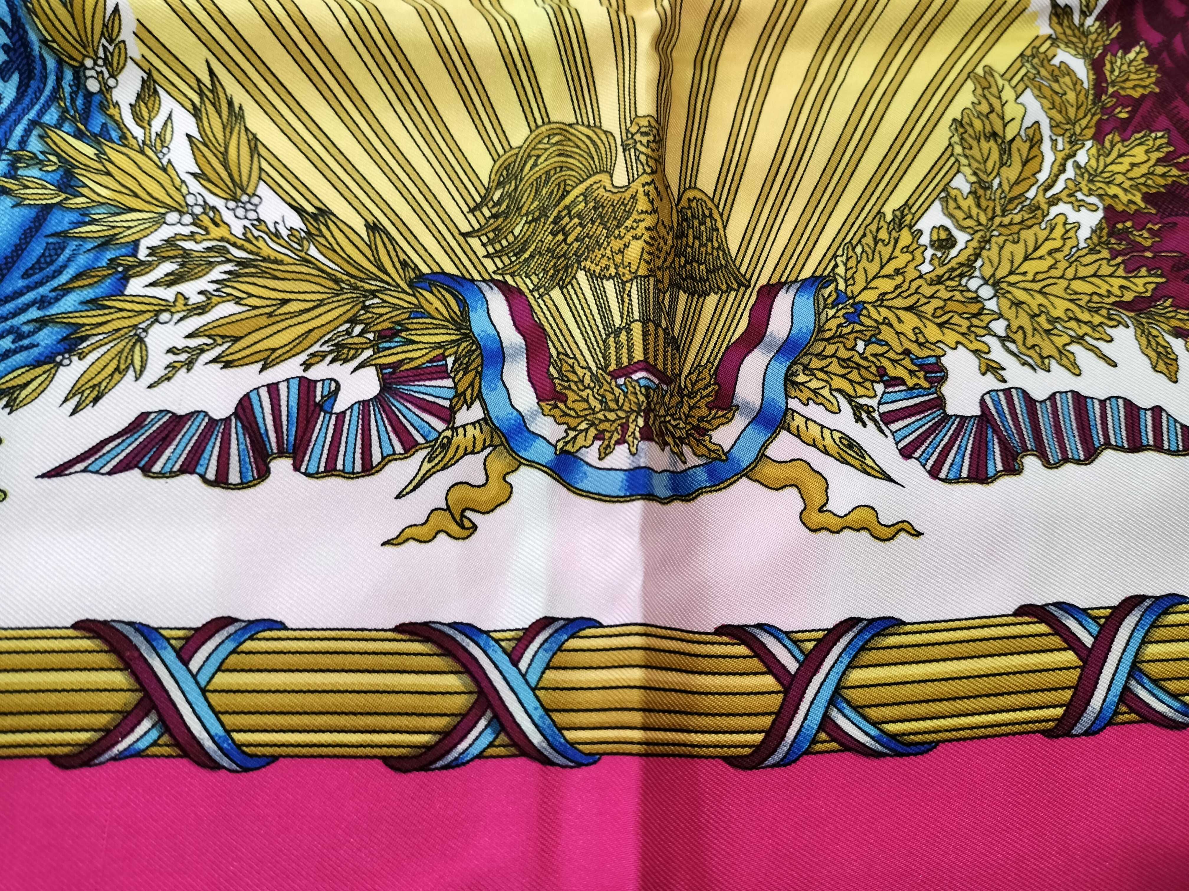 Hermes Republique Francaise 90 Carre Silk Scarf