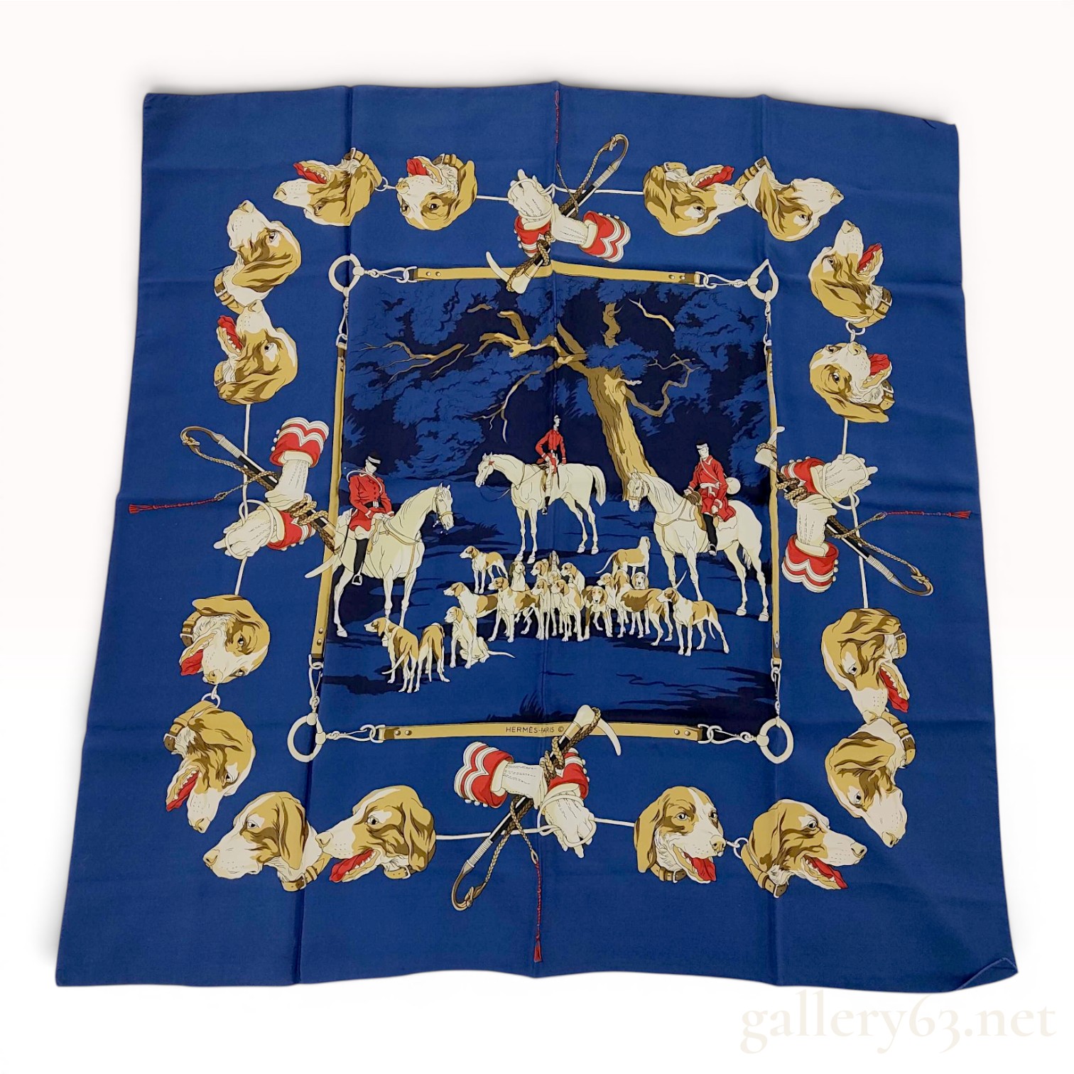 Hermes Chasse a courre Silk Scarf
