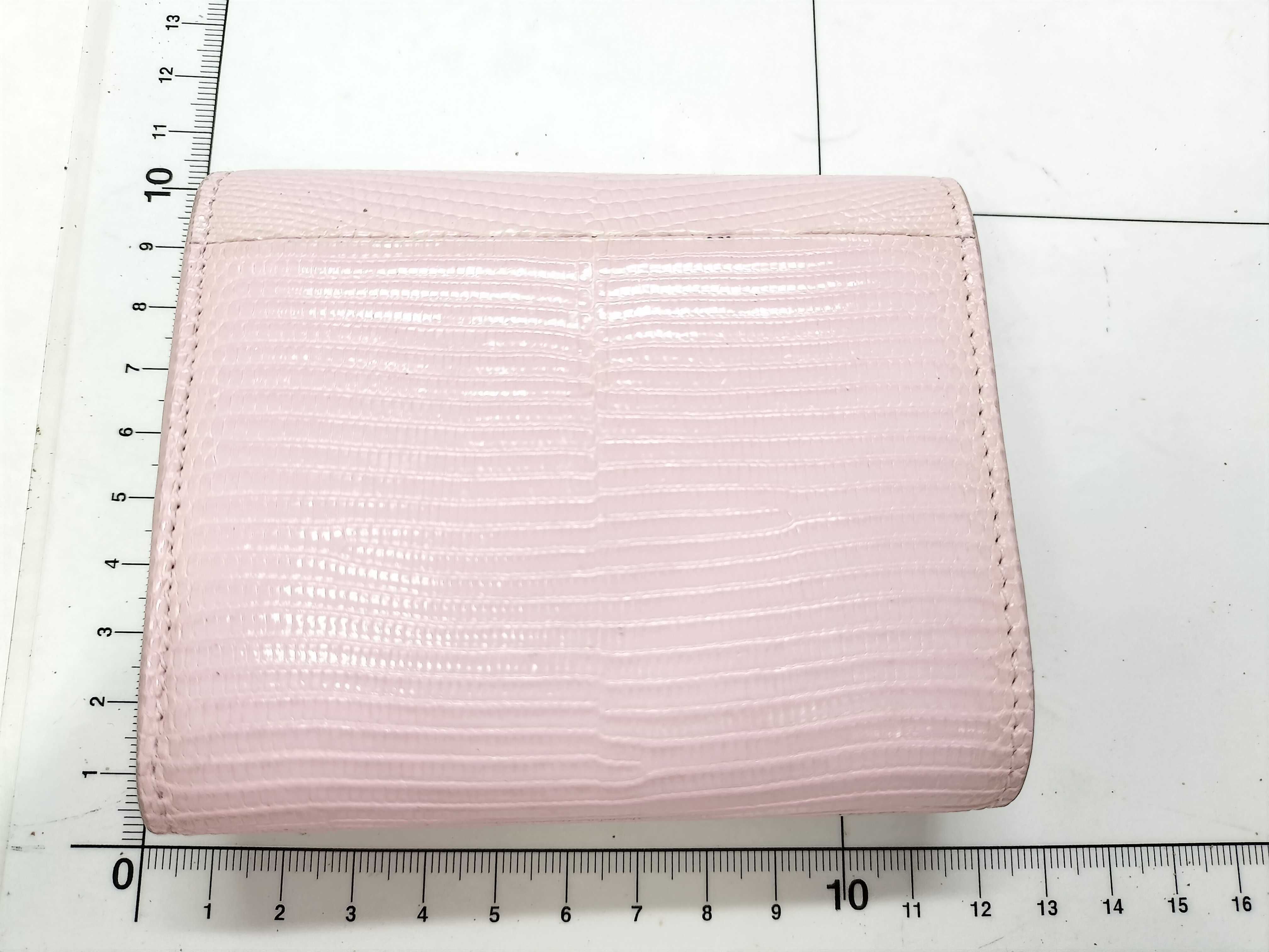 Celine Small Triomphe Flap Wallet in Light Pink Lizard Skin