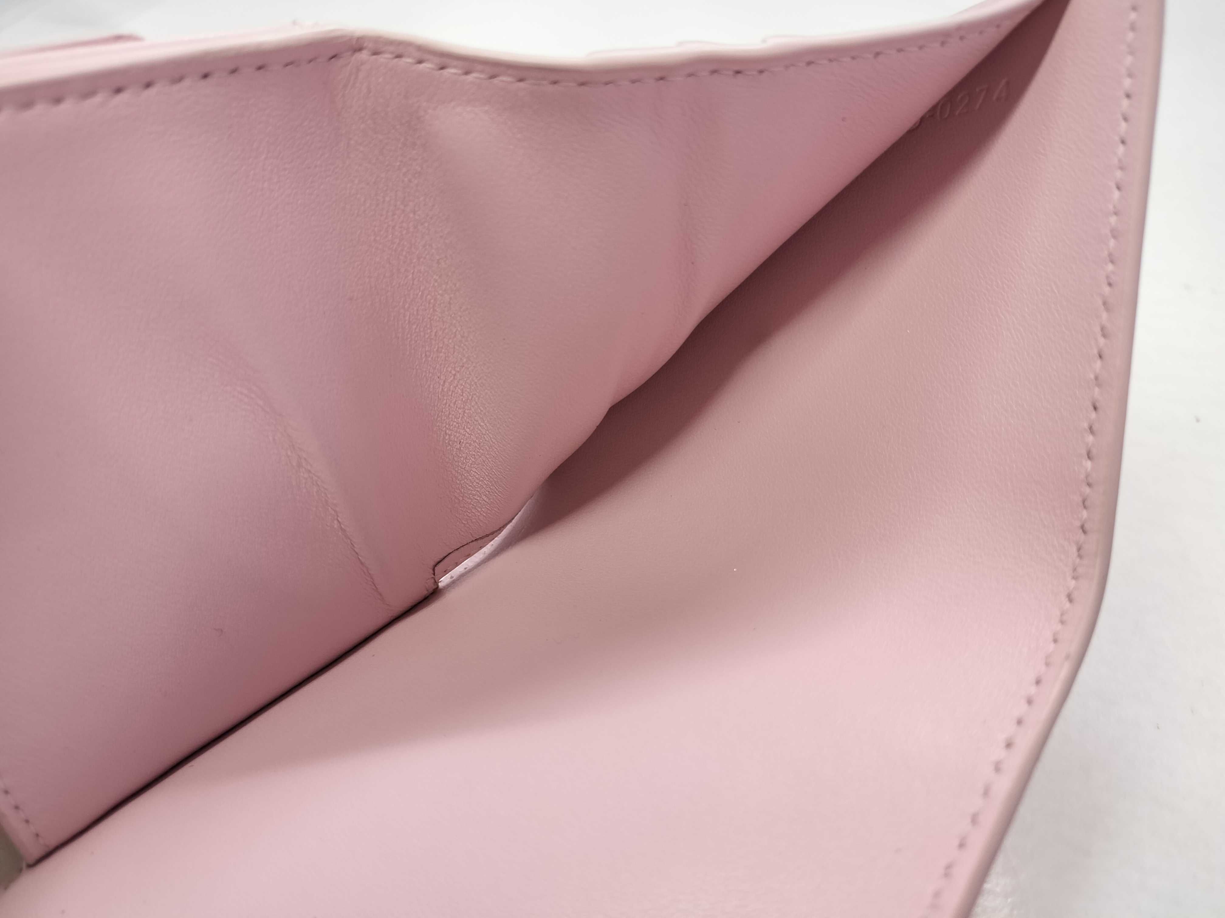 Celine Small Triomphe Flap Wallet in Light Pink Lizard Skin