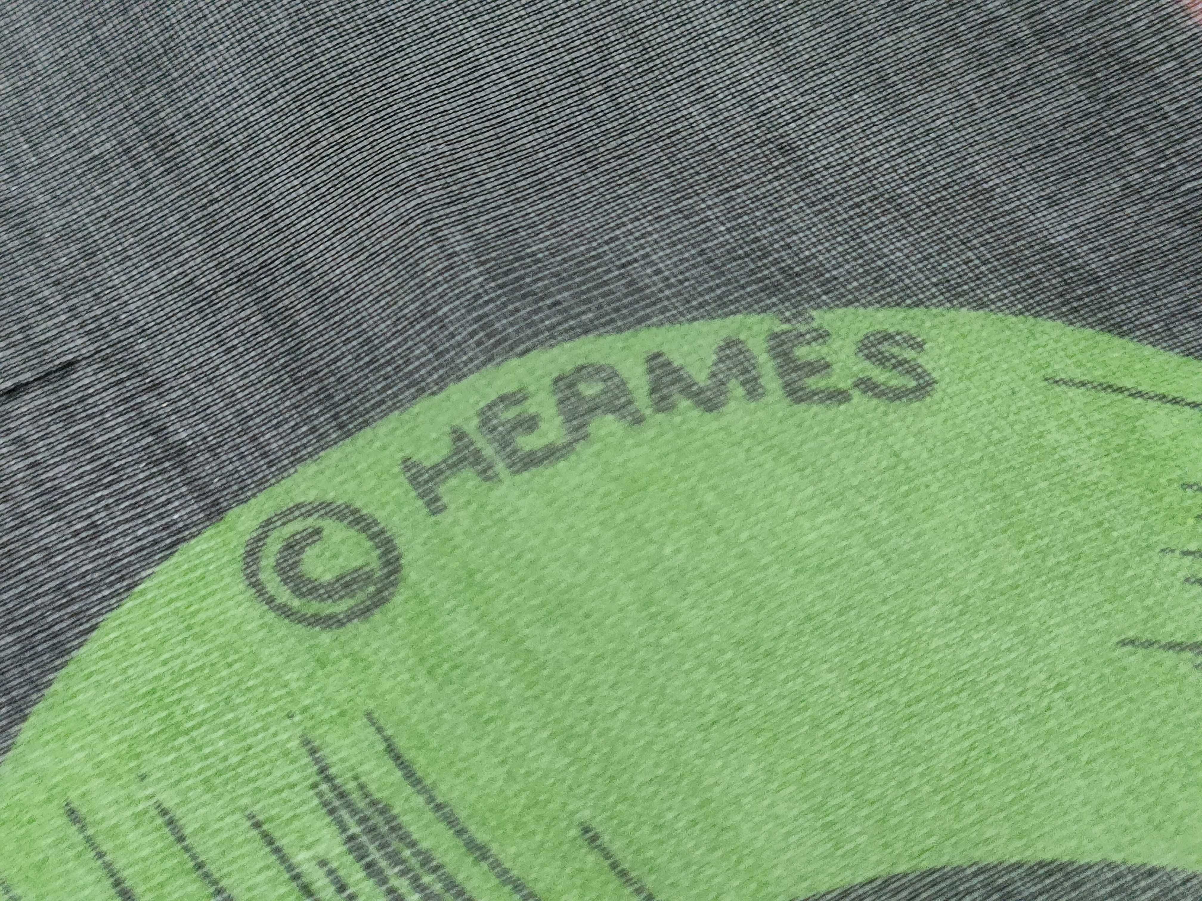 Hermes Brazil Pattern Silk Mousseline Scarf