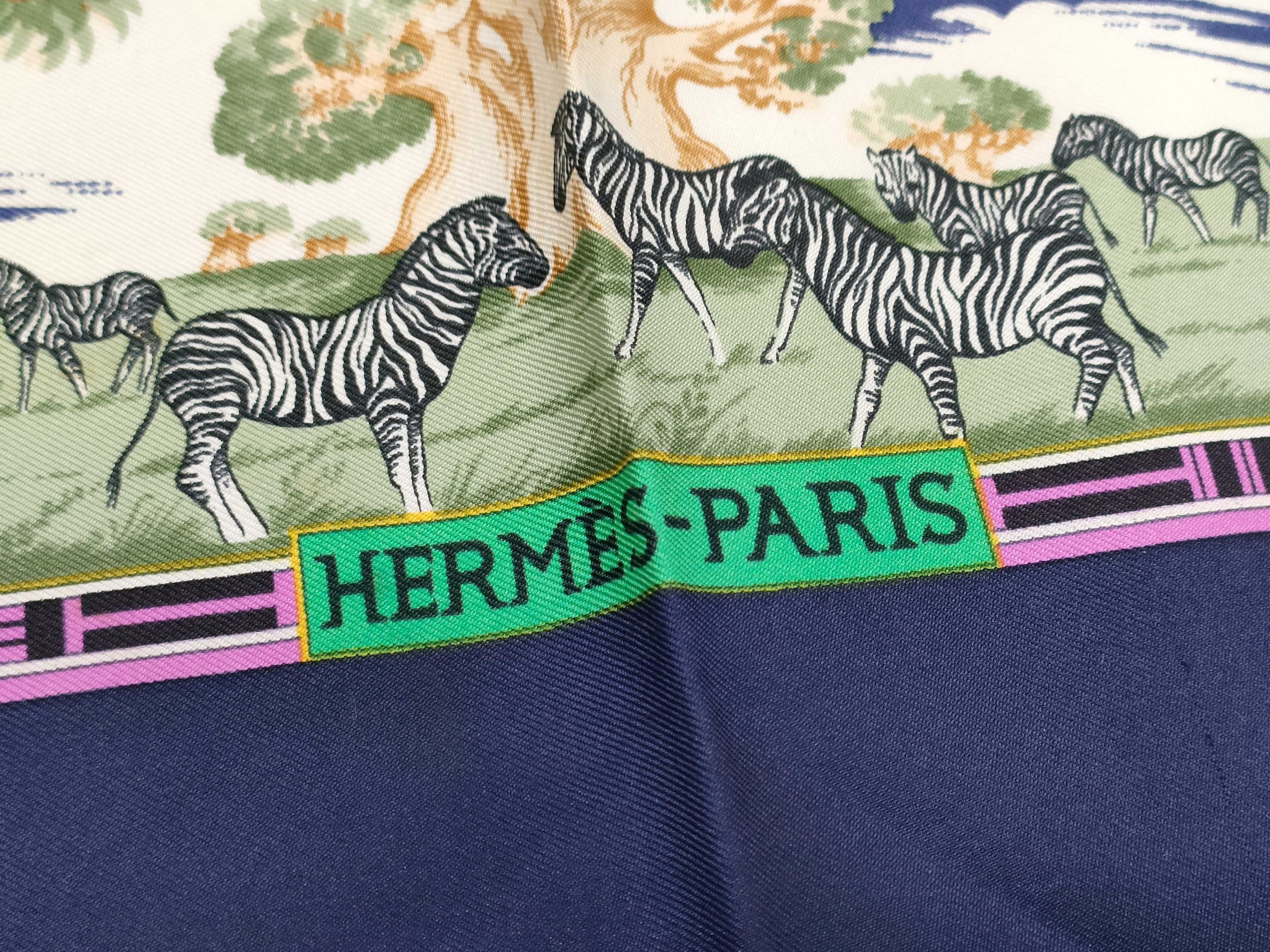 Hermes Silk Twill 90cm Scarf in Tropiques Pattern