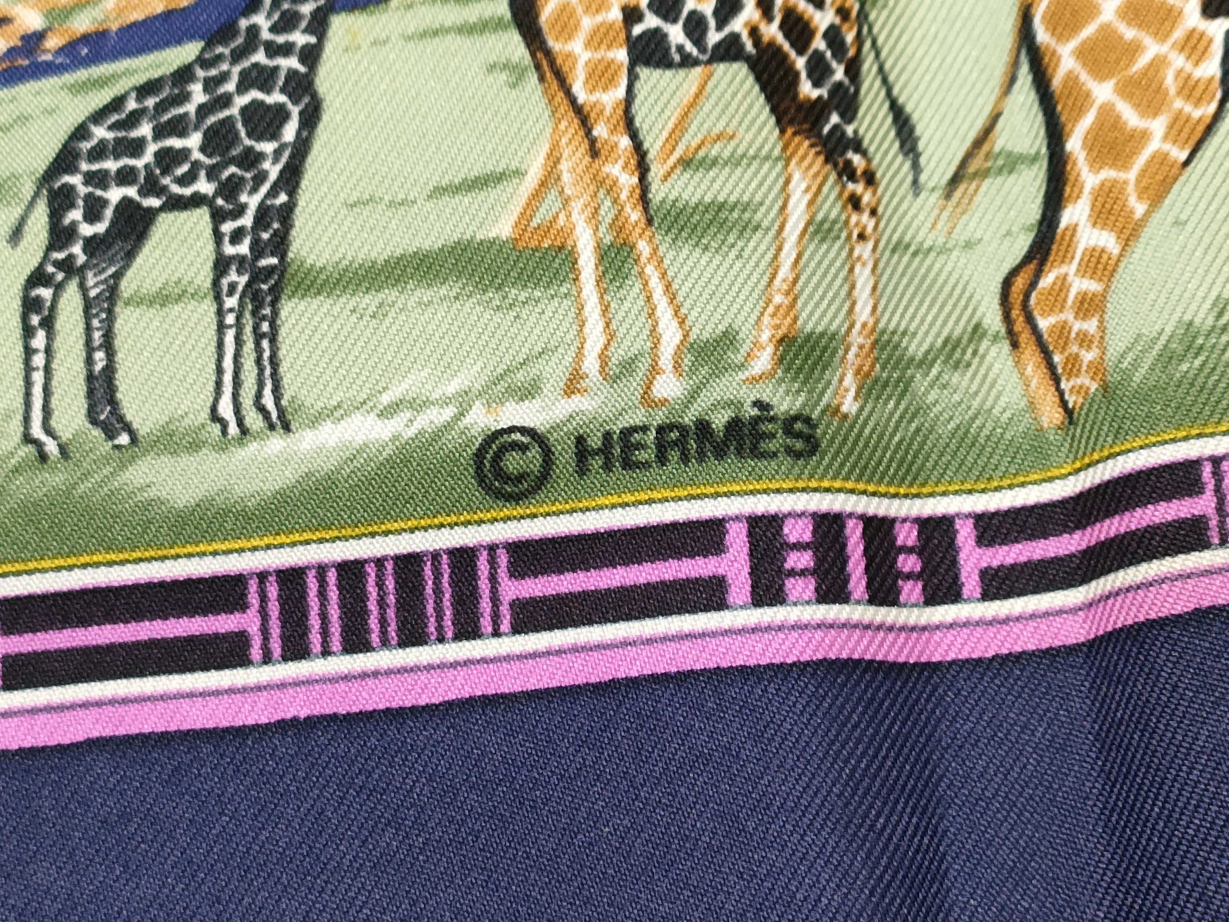 Hermes Silk Twill 90cm Scarf in Tropiques Pattern